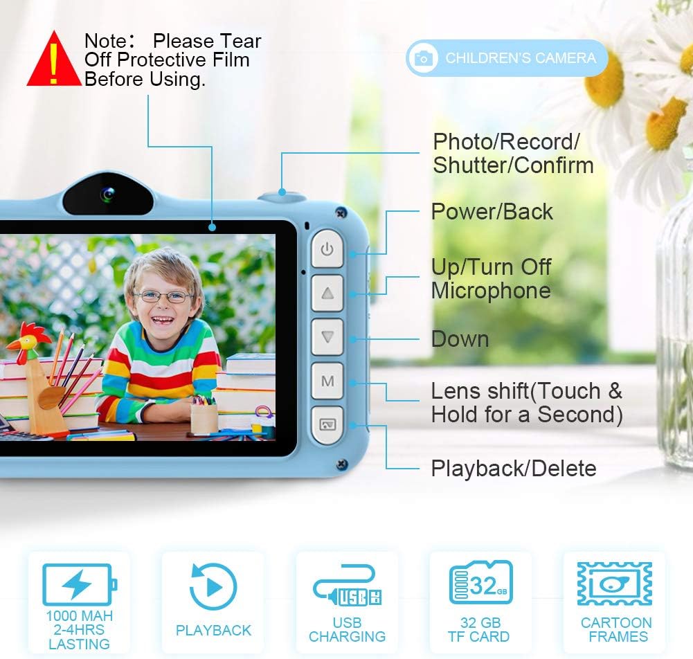 Digitalkamera für Kinder, Digitalkamera für Kinder, blau