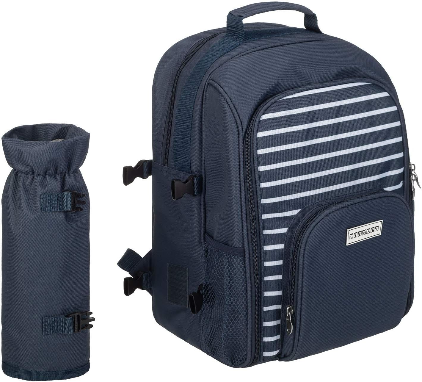 Picknickrucksack, Navy Blau Weiss