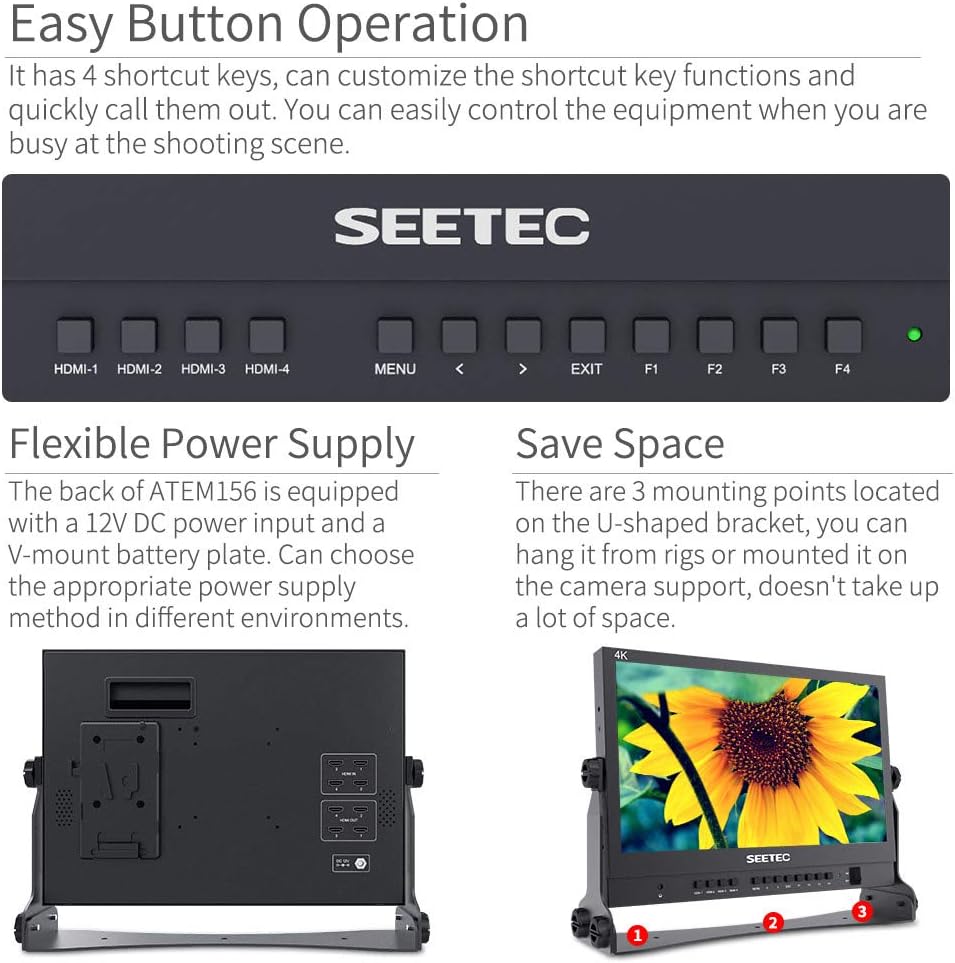 SEETEC ATEM156 15,6 Zoll-Live-Streaming Broadcast Director Monitor