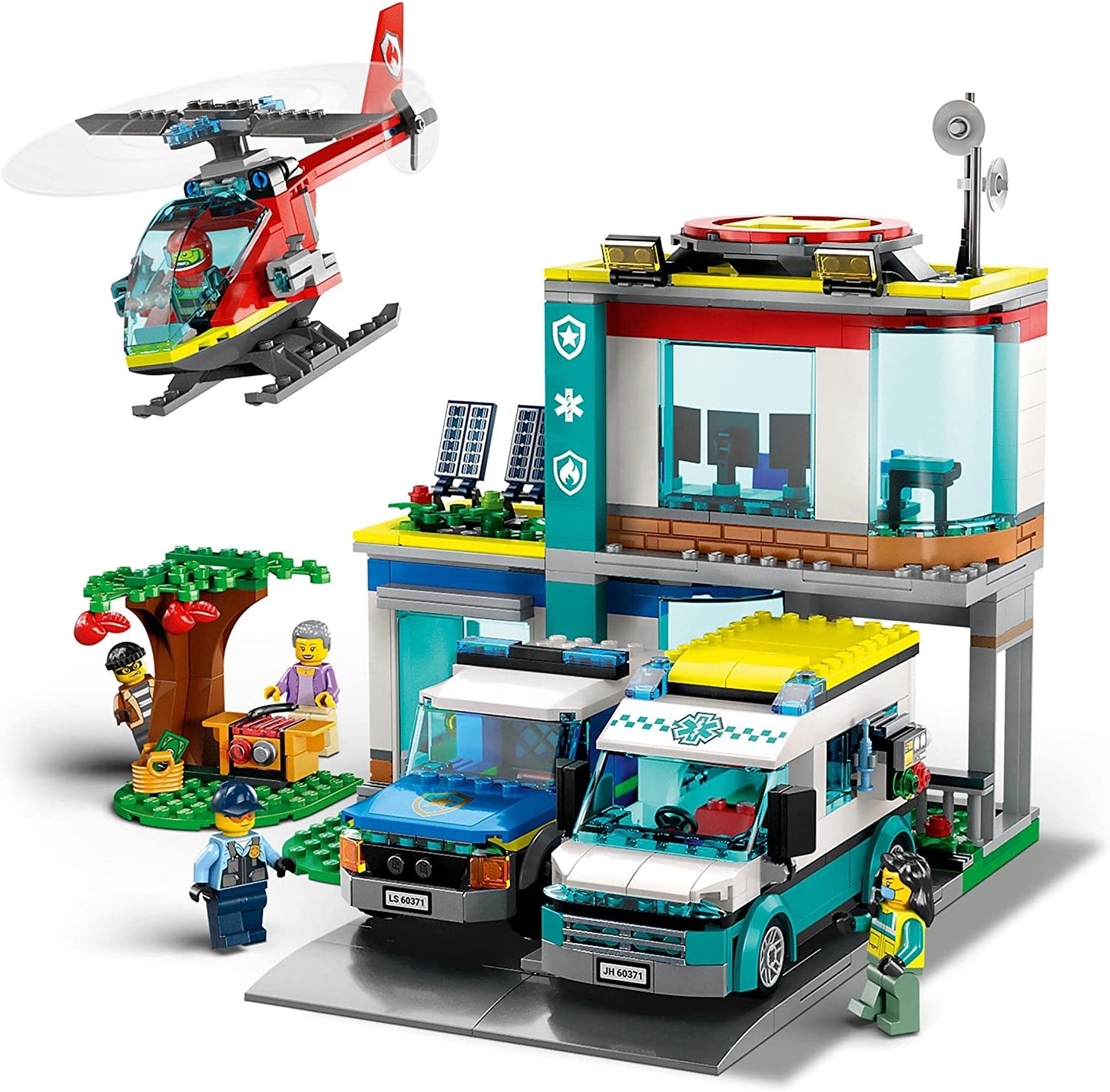 60371 City Hauptquartier der Rettungsfahrzeuge, Konstruktionsspielzeug