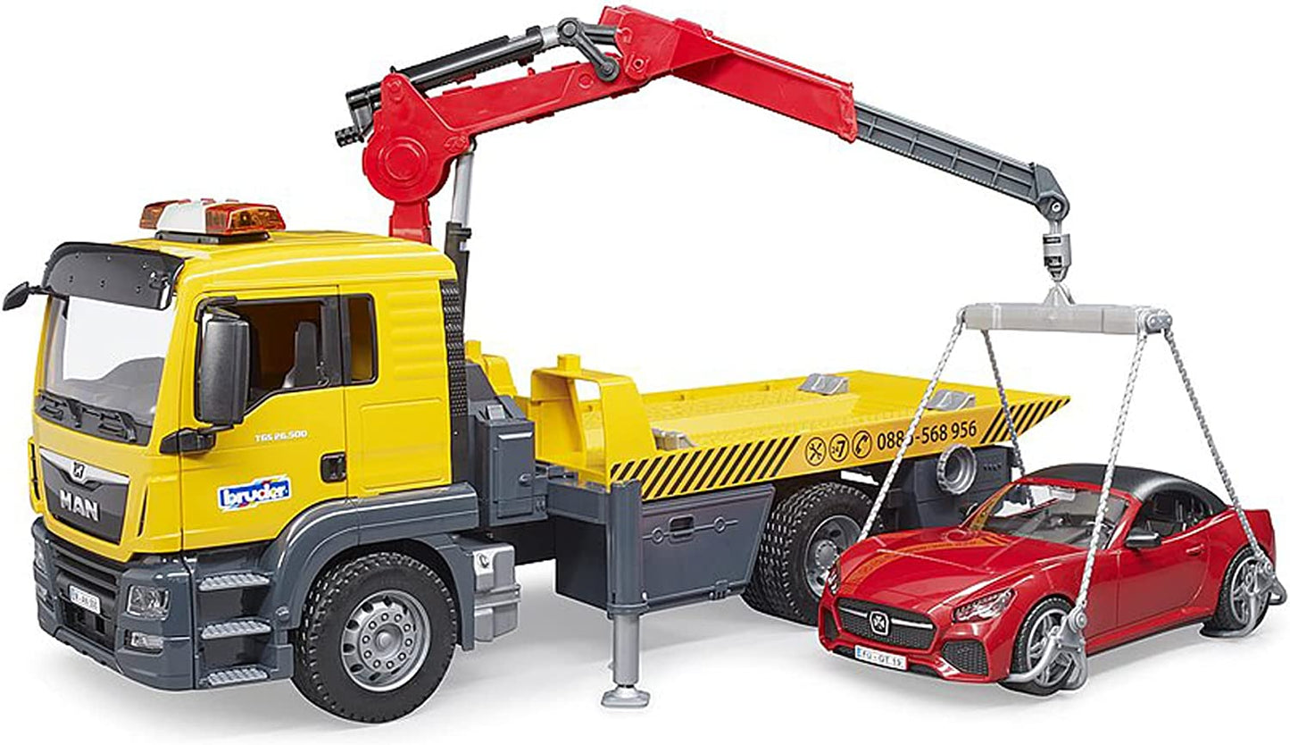 MAN TGS Abschlepp-LKW mit Roadster, Modellfahrzeug