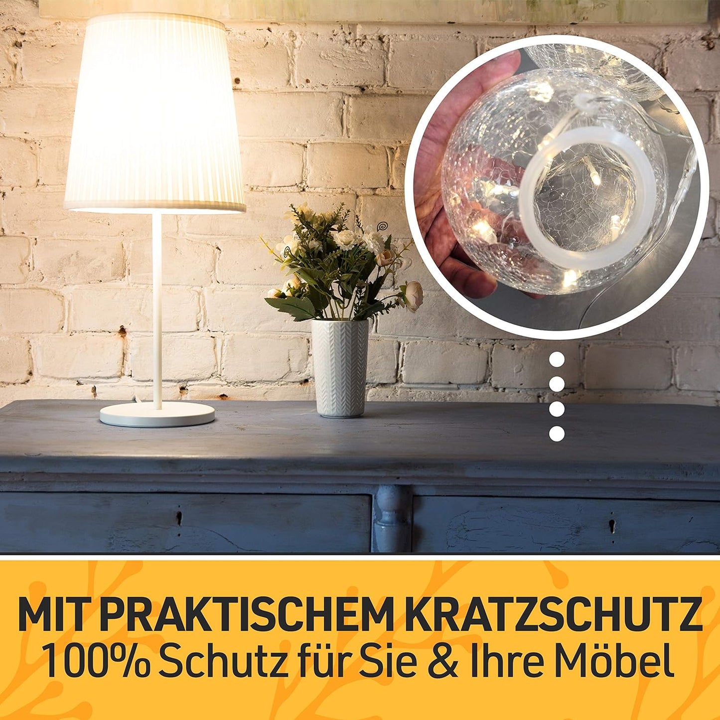 LED Glaskugeln 3er Set
