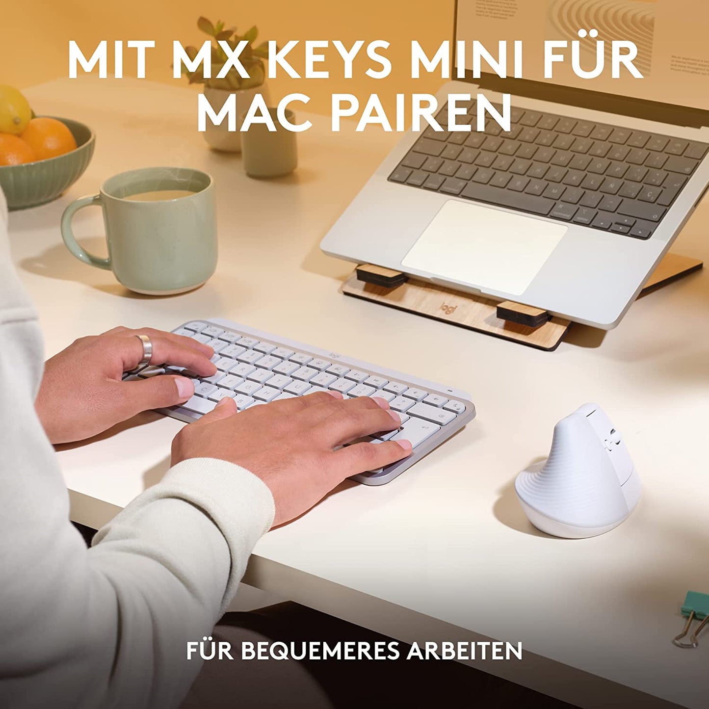 Lift für Mac, Maus, Rechtshänder Maus für Mac Weiss