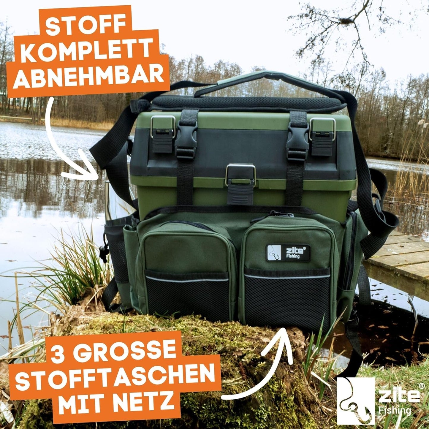 Multifunktionaler Angelkoffer-Rucksack