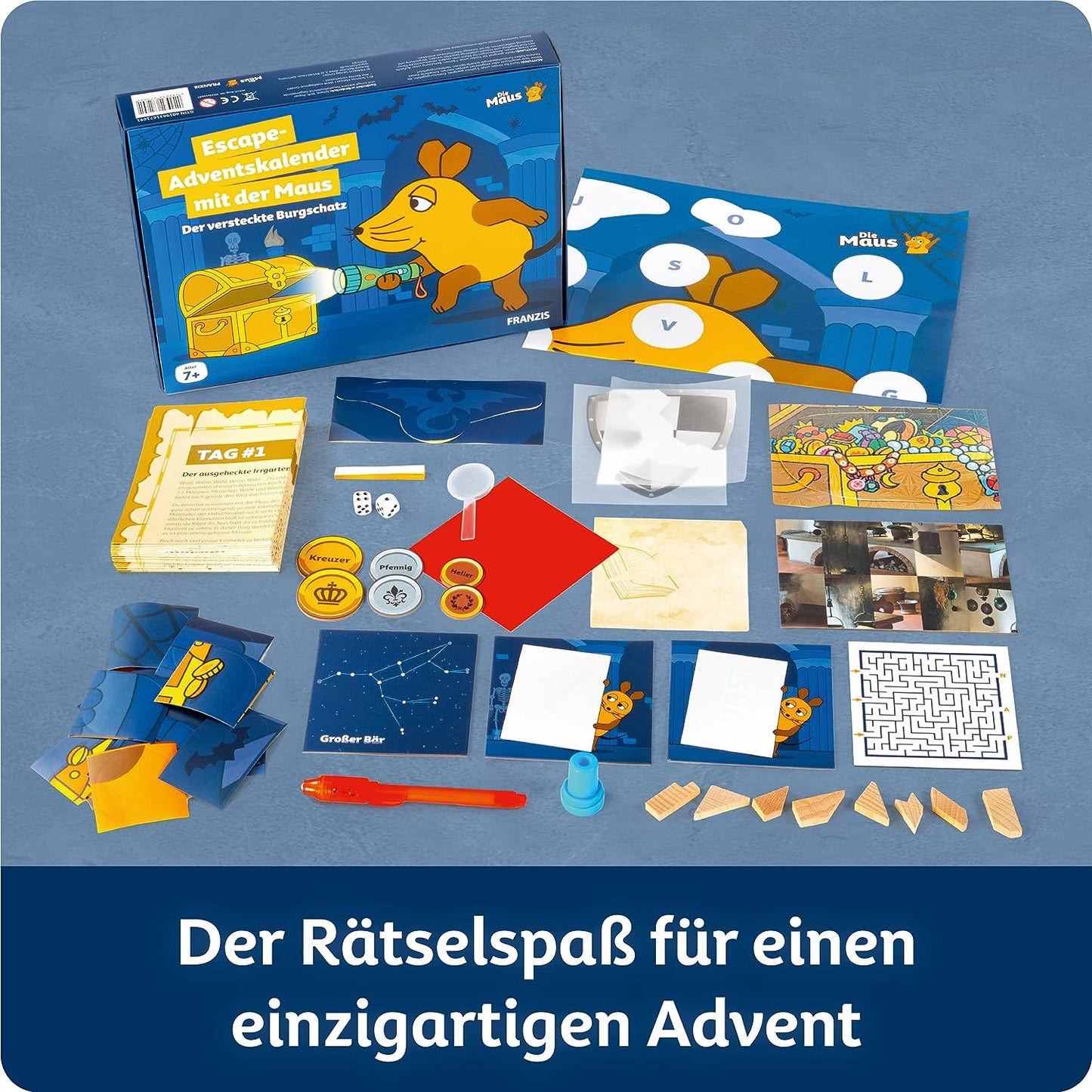 Escape-Adventskalender mit der Maus - Der versteckte Burgschatz