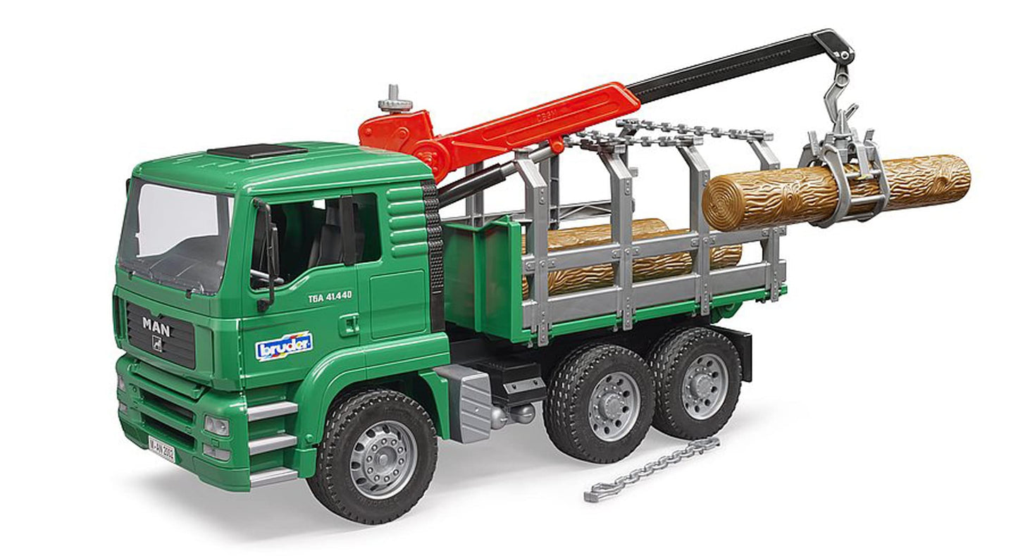 MAN Holztransport-LKW mit Ladekran 02769