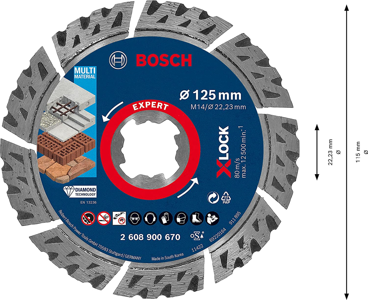 X-LOCK Diamanttrennscheibe Expert MultiMaterial, Ø 125mm
