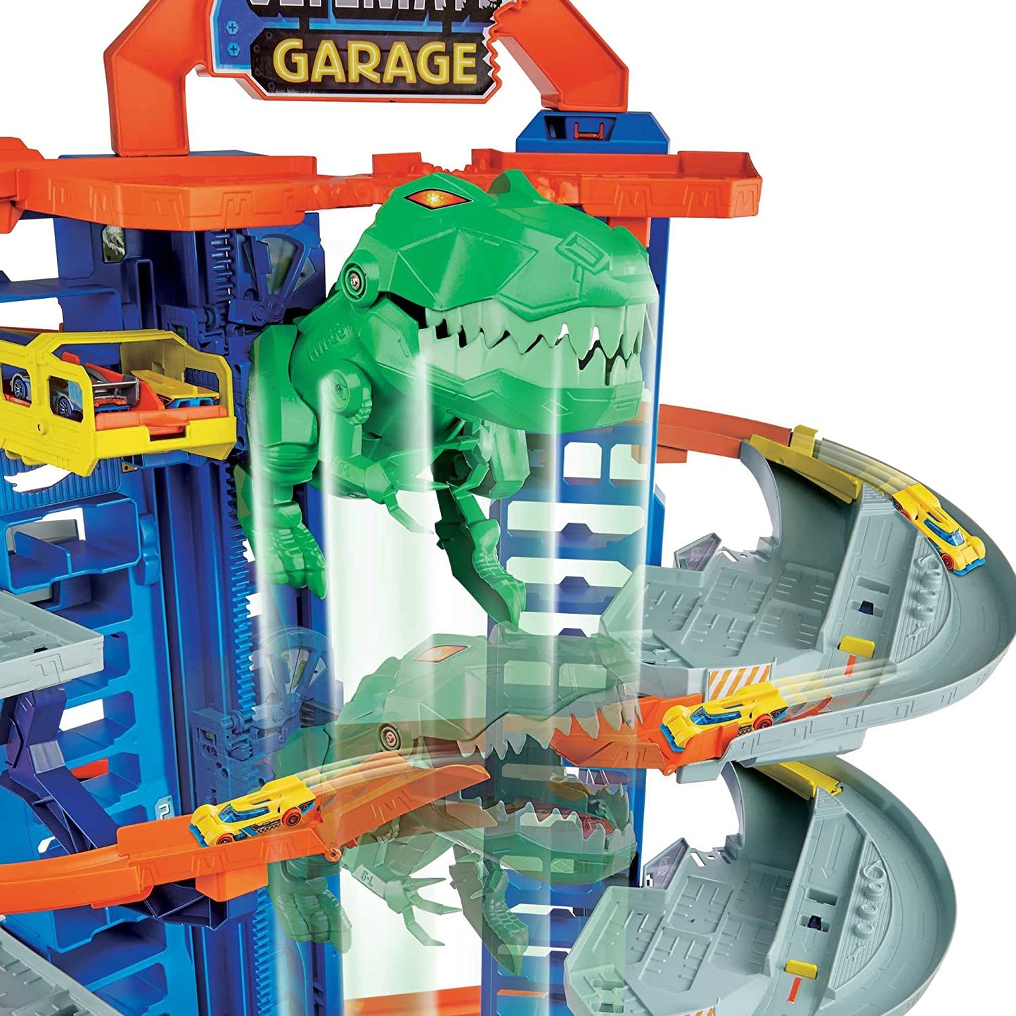 Megacity Parkgarage mit T-Rex-Angriff, Spielgebäude