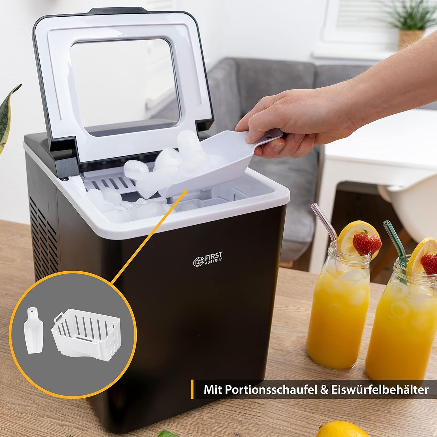 Eiswürfelmaschine, Schwarz