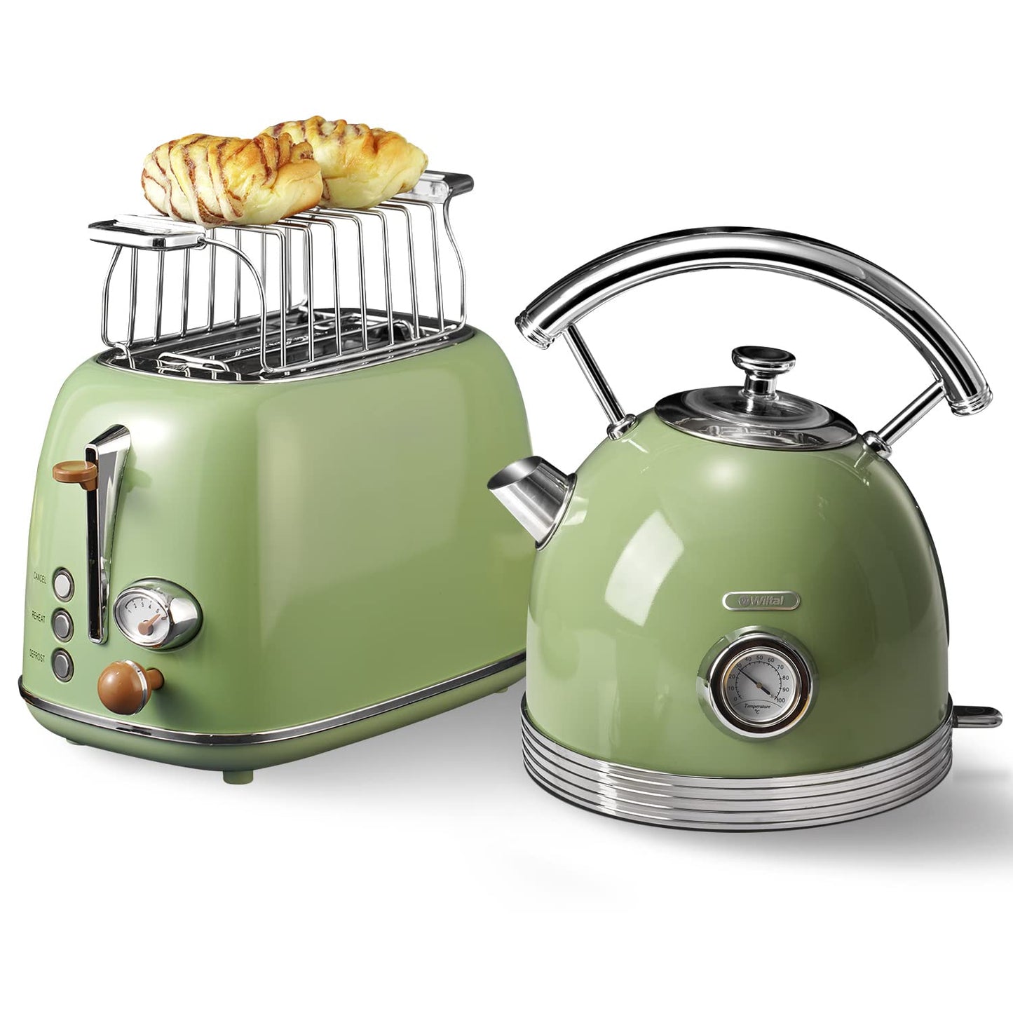 Frühstücks Set, Retro Grün