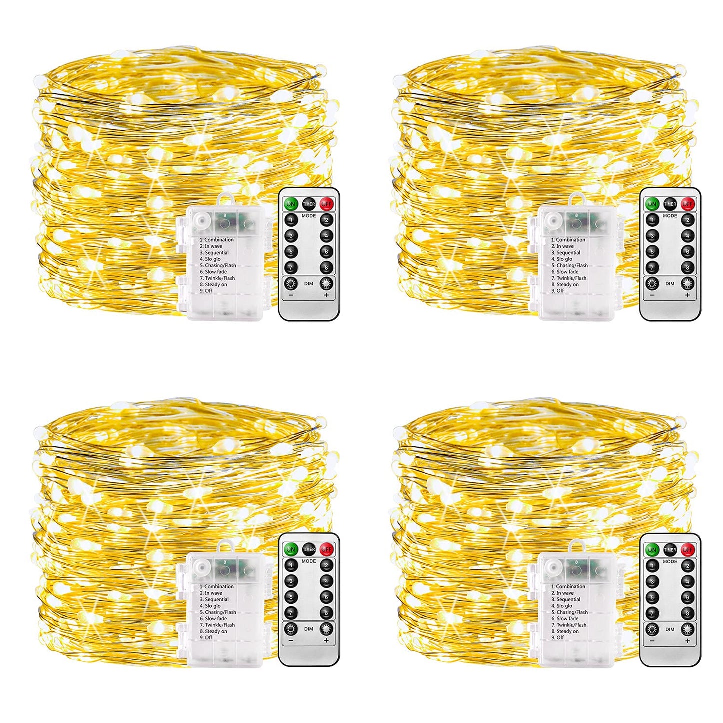 Lichterkette, 4 Warmweiss