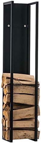 Kaminholzständer Spark, Schwarz-matt, 100cm