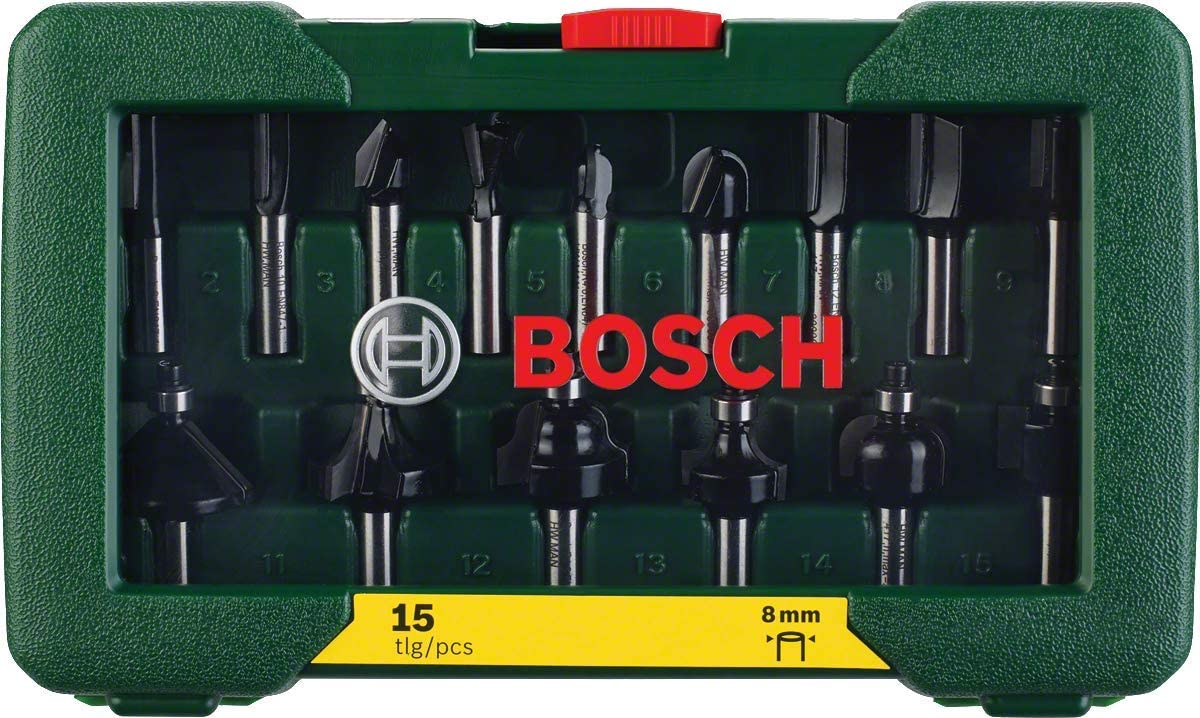 Wolfram-Carbide-Fräser-Set, 15-teilig