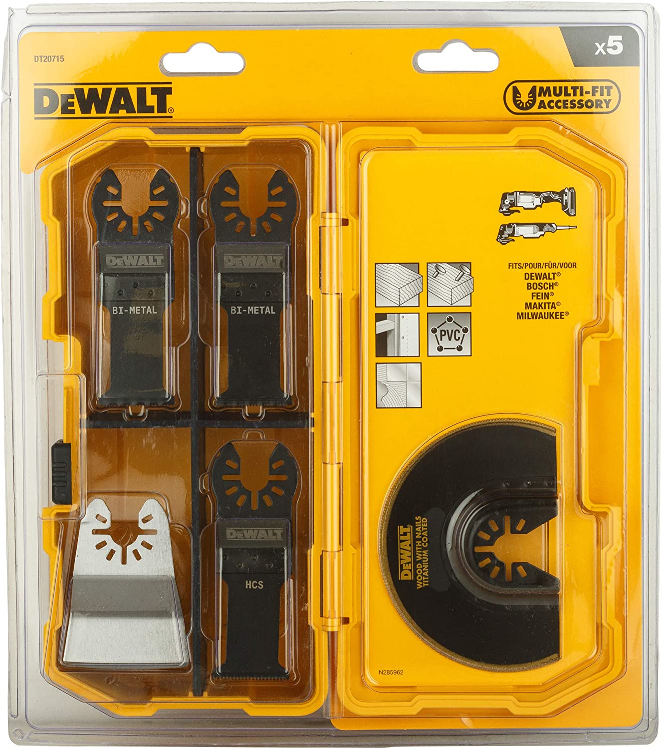 Multitool Zubehör-Set DT20715, Sägeblatt-Satz