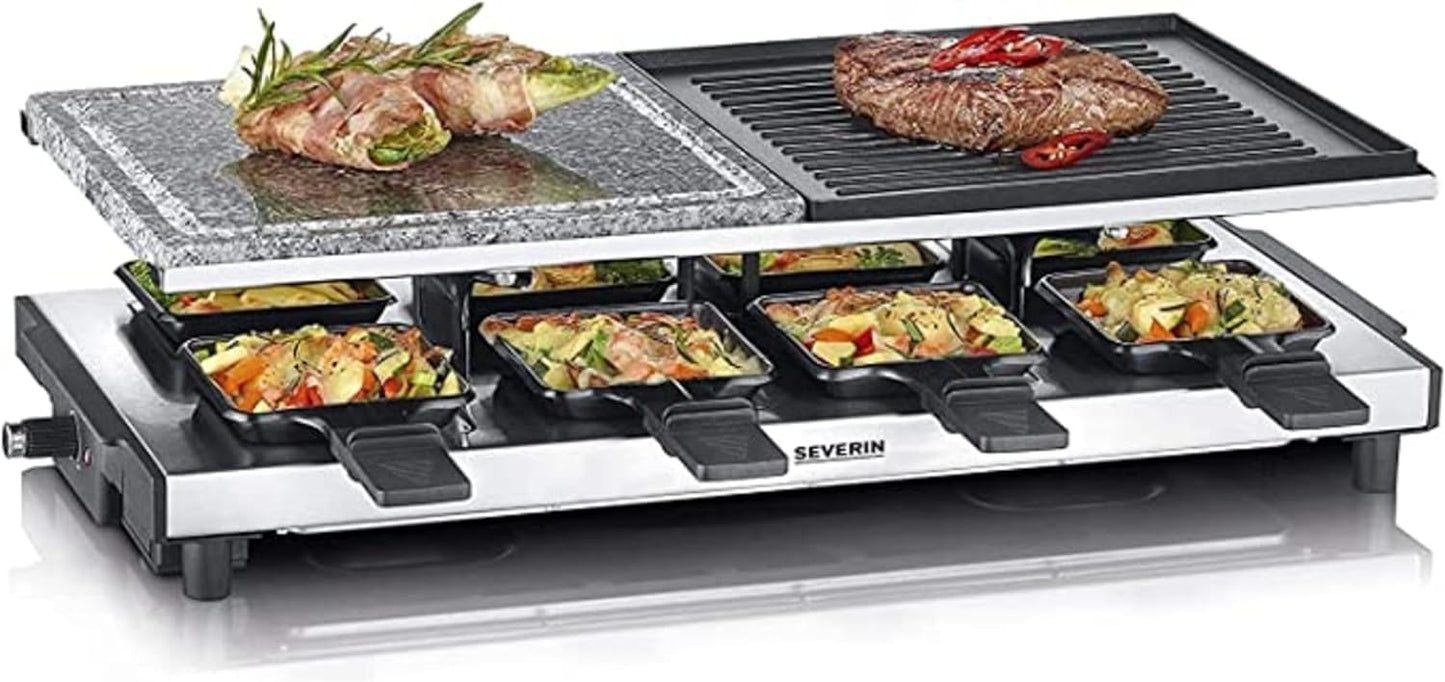 Raclette-Grill RG 2373, Hochwertiges Edelstahldesign