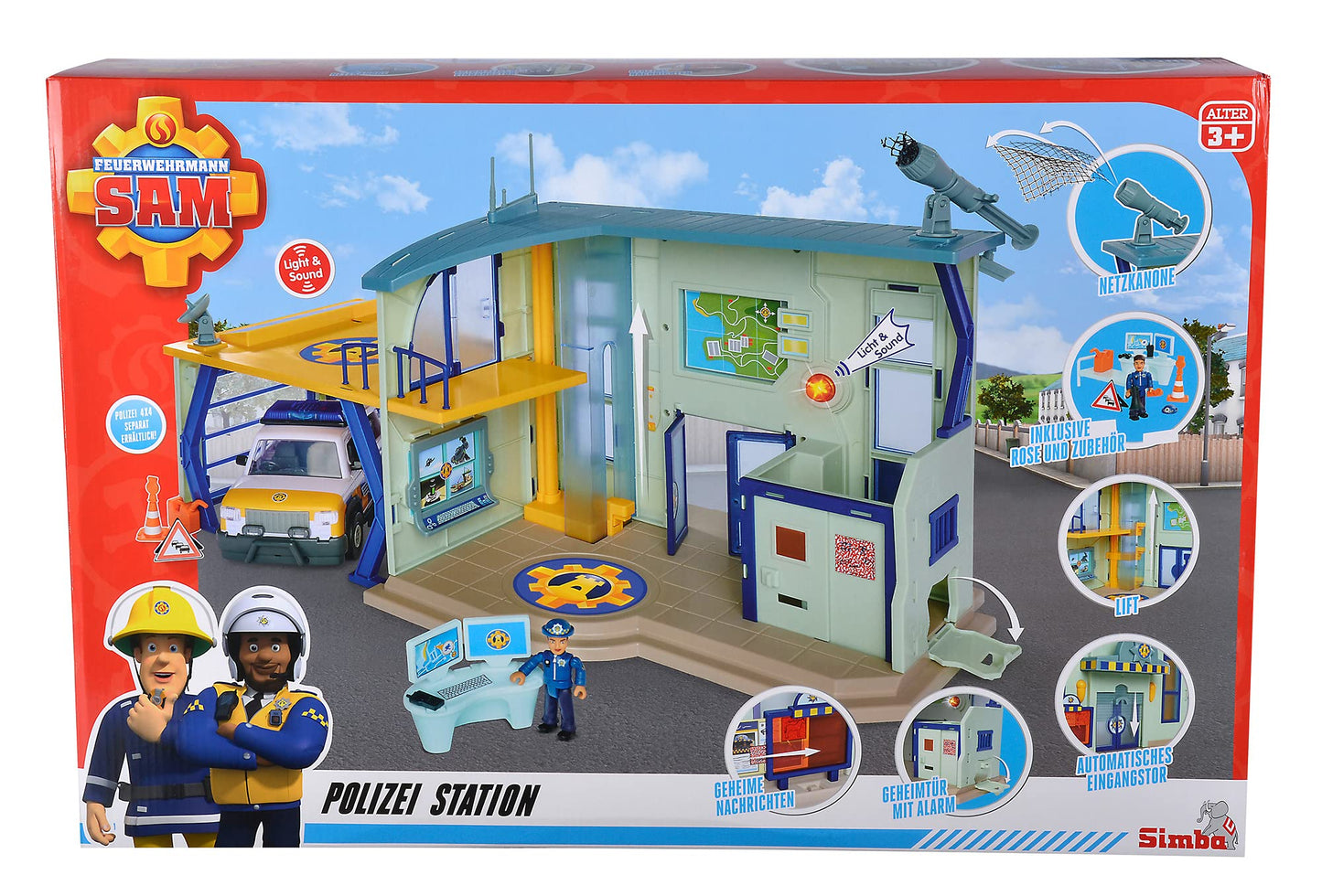 Feuerwehrmann Sam Polizeistation mit Figur, Spielgebäude, Single