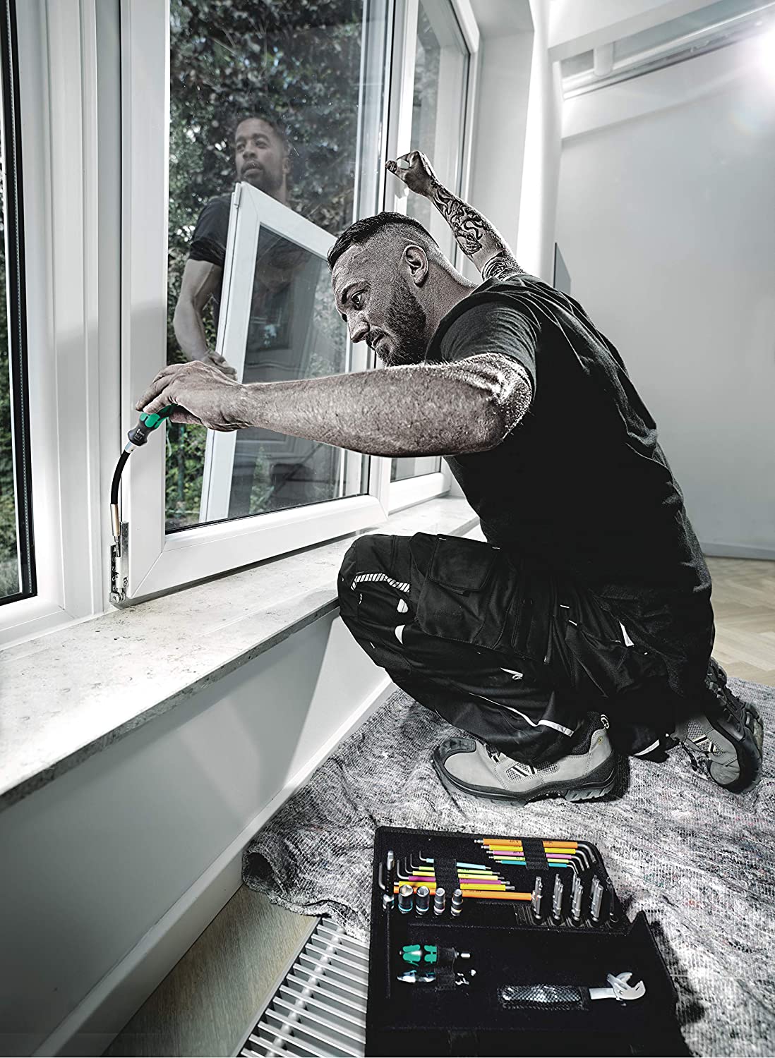 Kraftform Kompakt F 1, für Fensterbauer, 35-teilig, Werkzeug-Set