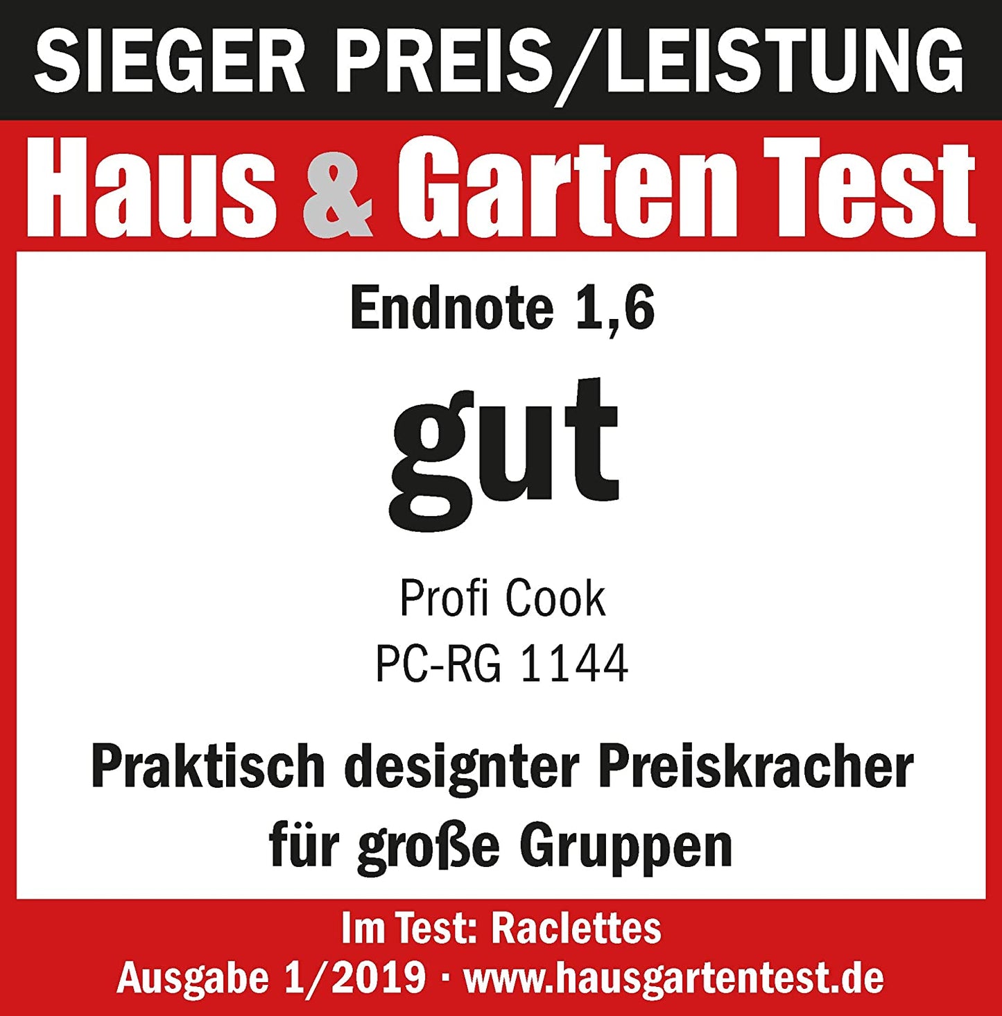Raclette-Grill PC-RG 1144, Schwarz-edelstahl