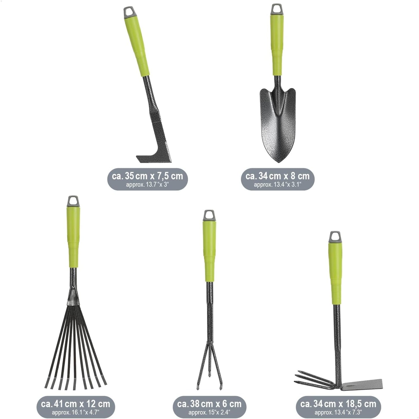 Gartenwerkzeug Set, 005 Stück - grün