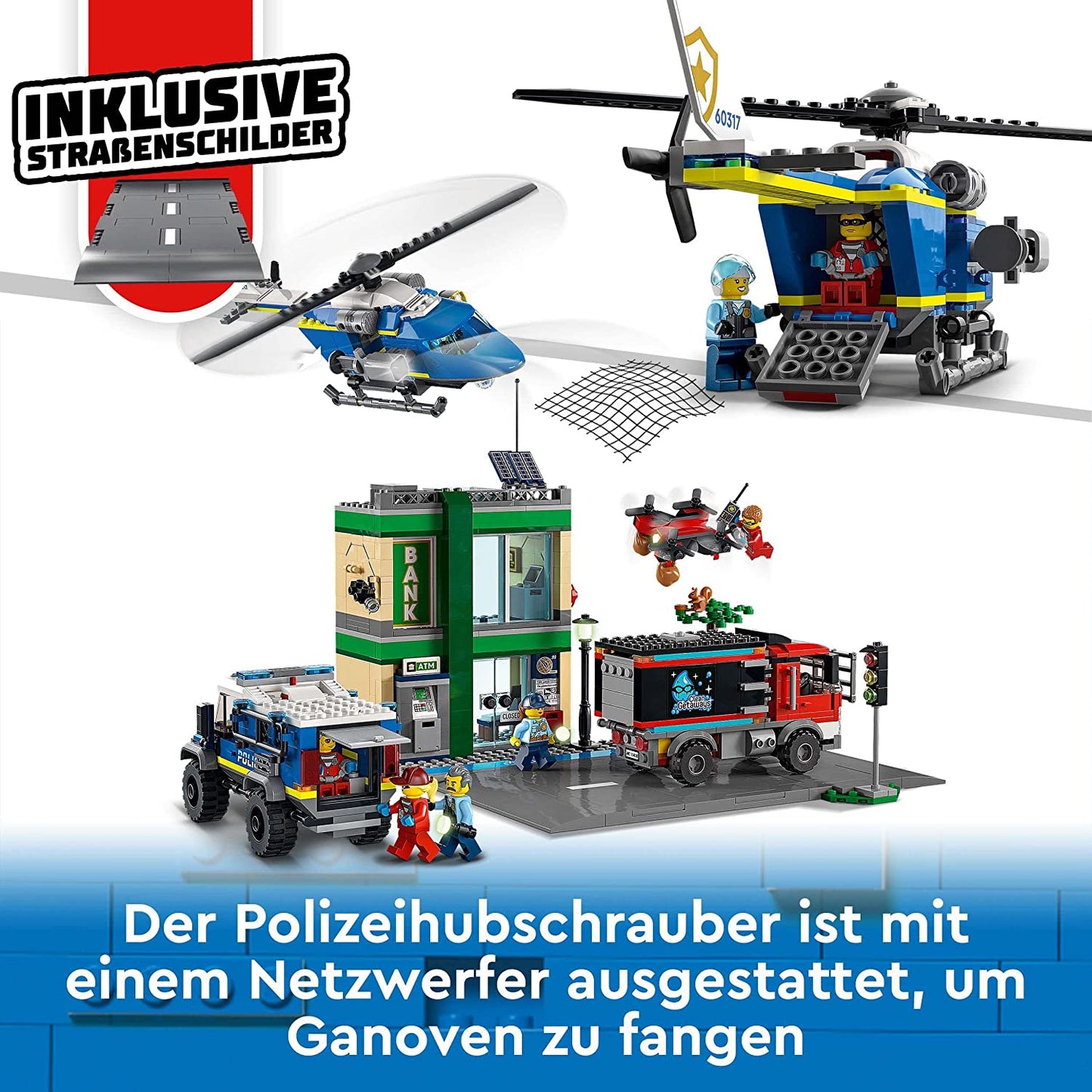 60317 City Banküberfall mit Verfolgungsjagd, Konstruktionsspielzeug