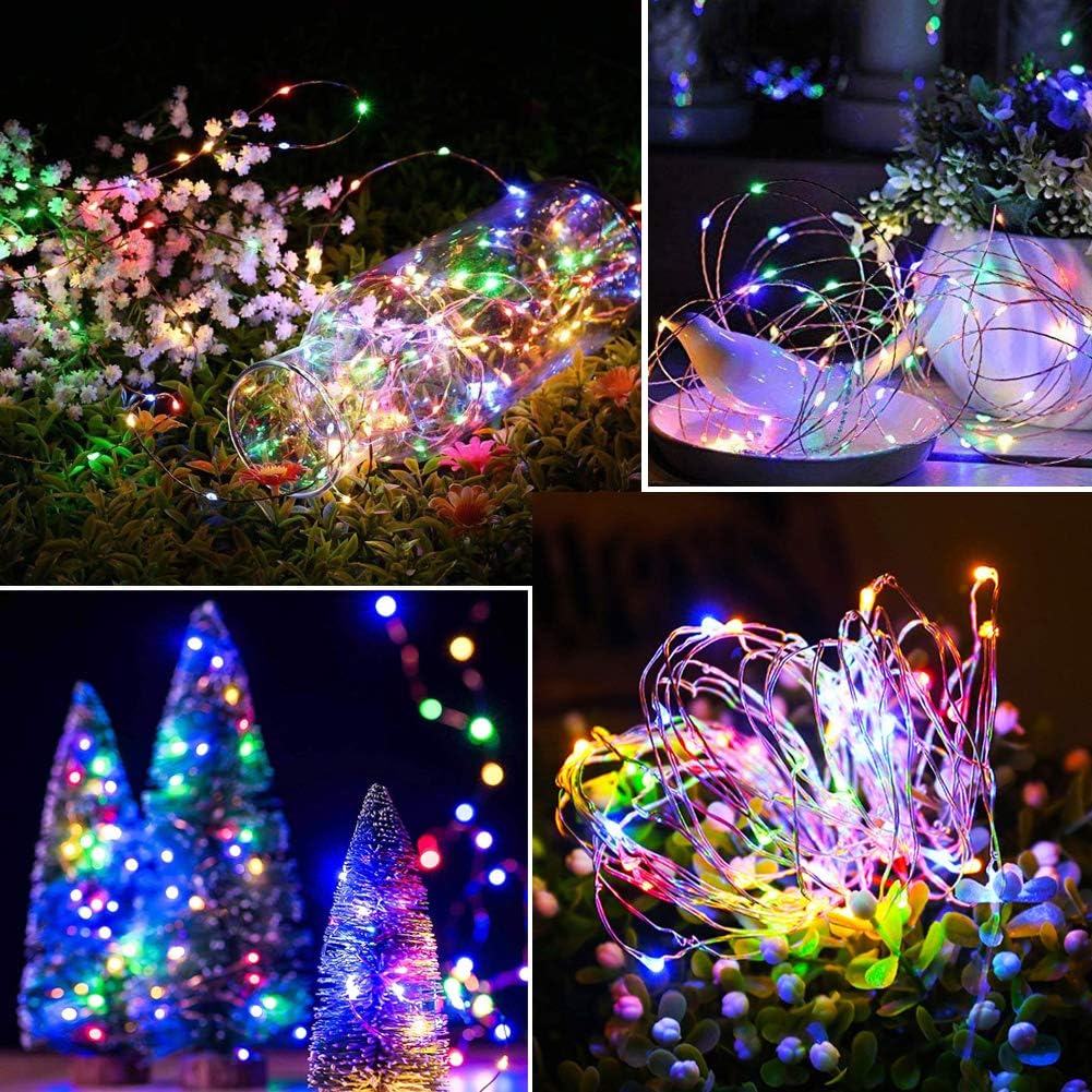 Solar Lichterkette 2er Set, Bunt