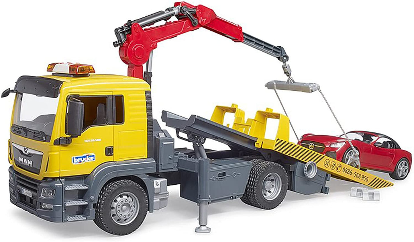 MAN TGS Abschlepp-LKW mit Roadster, Modellfahrzeug