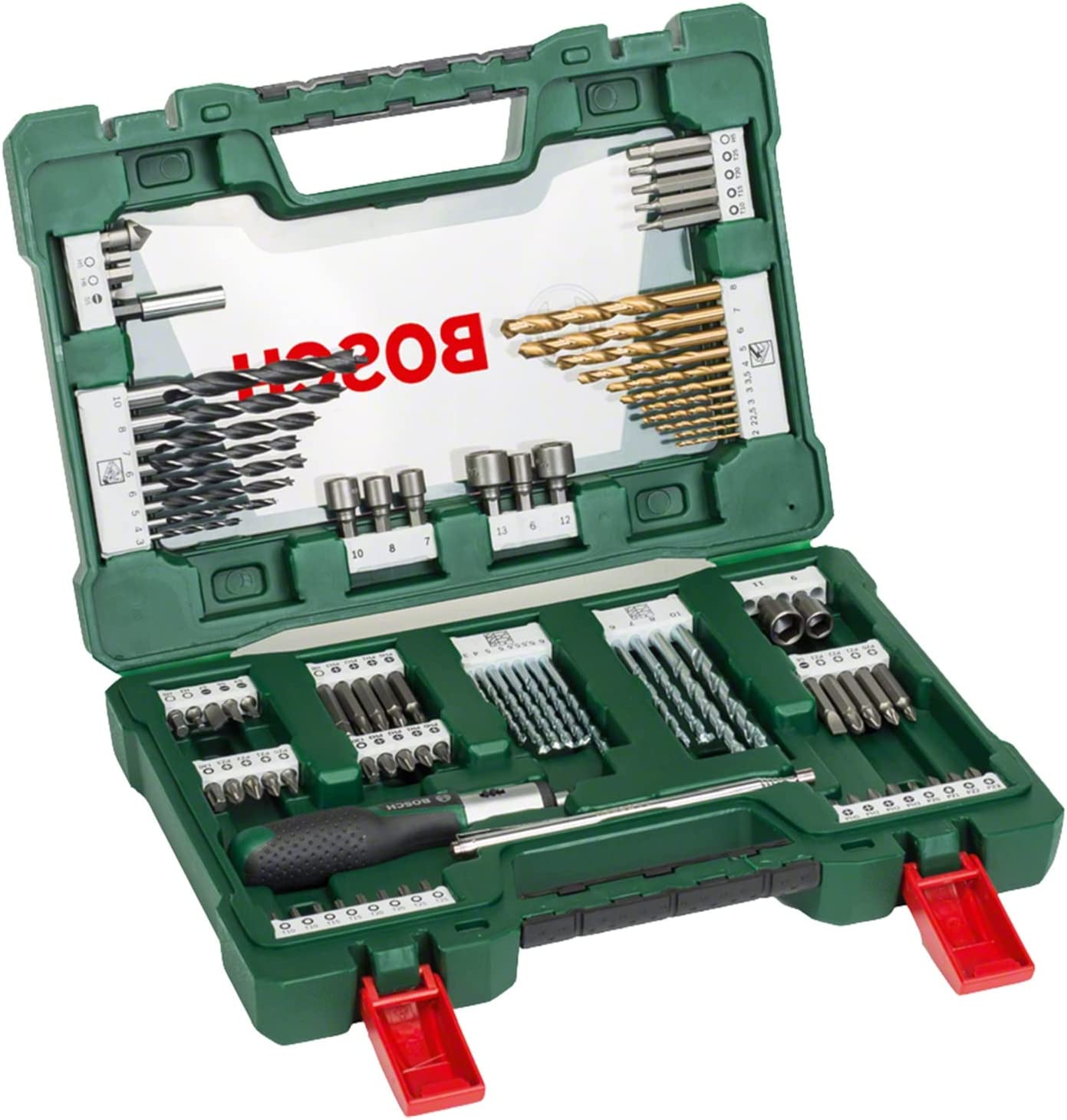 V-Line TiN-Bohrer- und Bit-Set, 91-teilig , Bohrer- & Bit-Satz