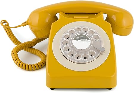 Retro-Telefon 746ROTARY, Gelb- Senf
