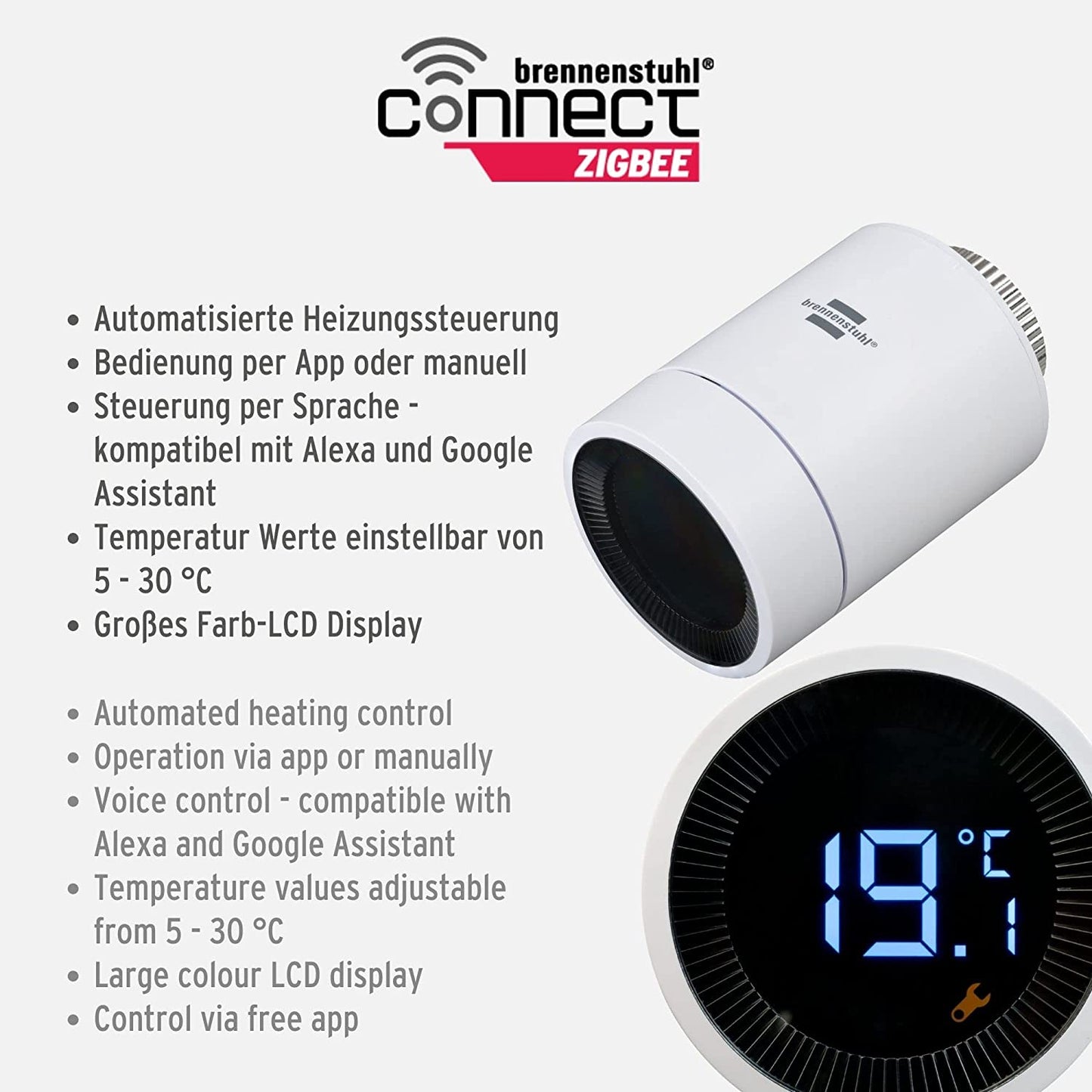 Connect Zigbee Heizkörperthermostat, Heizungsthermostat