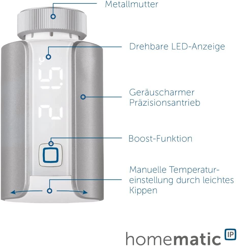 Heizkörperthermostat Evo (HmIP-eTRV-E-S), Heizungsthermostat