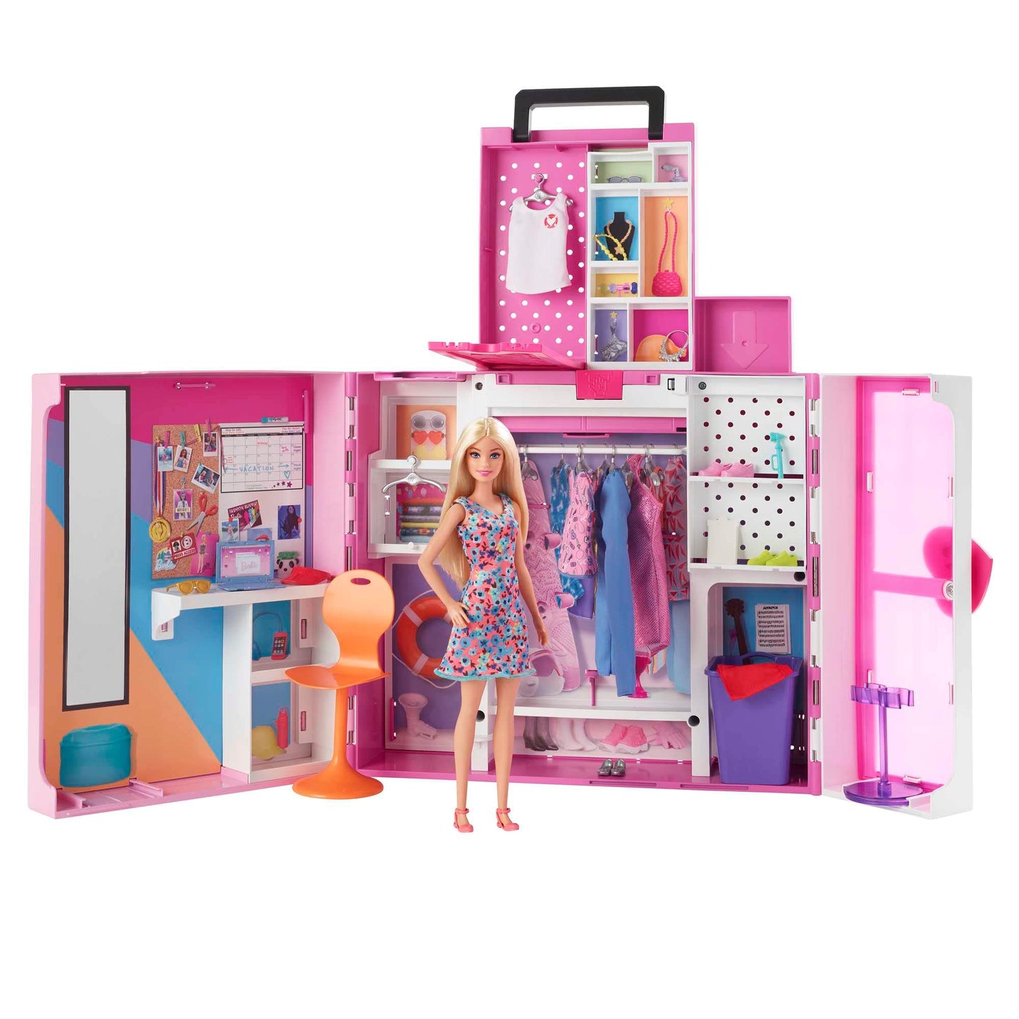 Barbie Traumkleiderschrank mit Puppe, Moden & Accessoires, Puppenmöbel