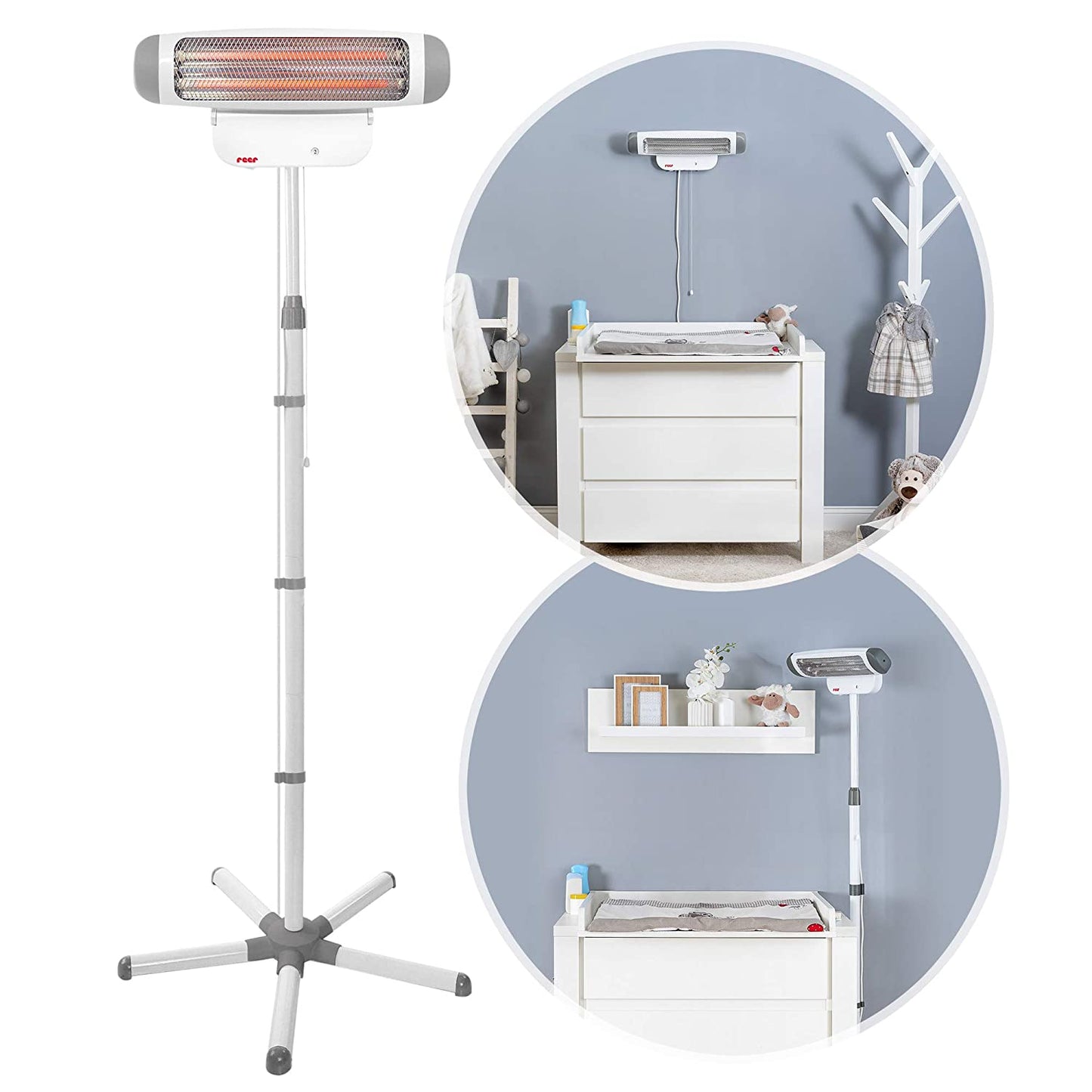 FeelWell 2in1 Wickeltisch-Wärmestrahler, Heizstrahler
