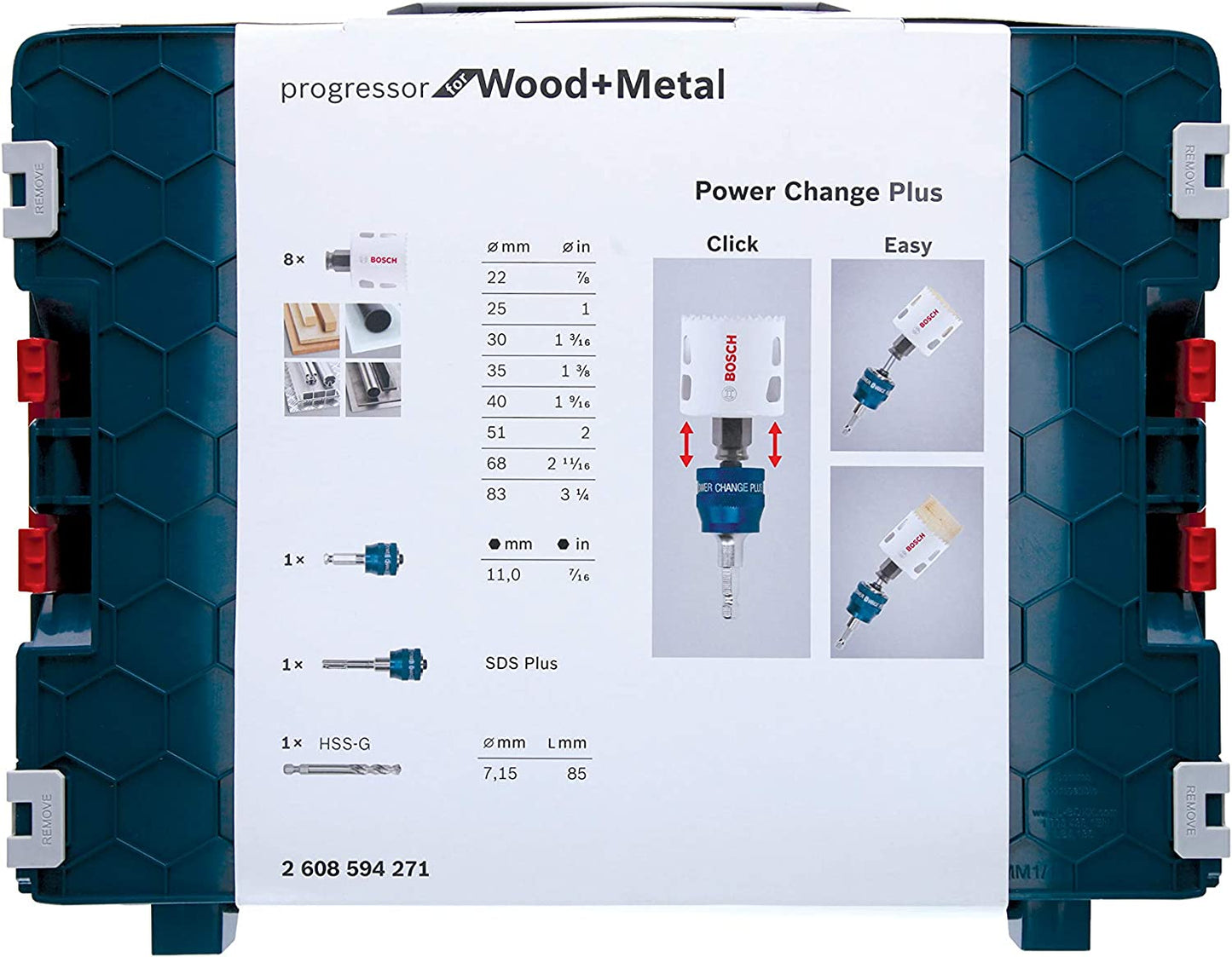 Lochsägen-Set Progressor for Wood & Metal Elektriker, 11-teilig