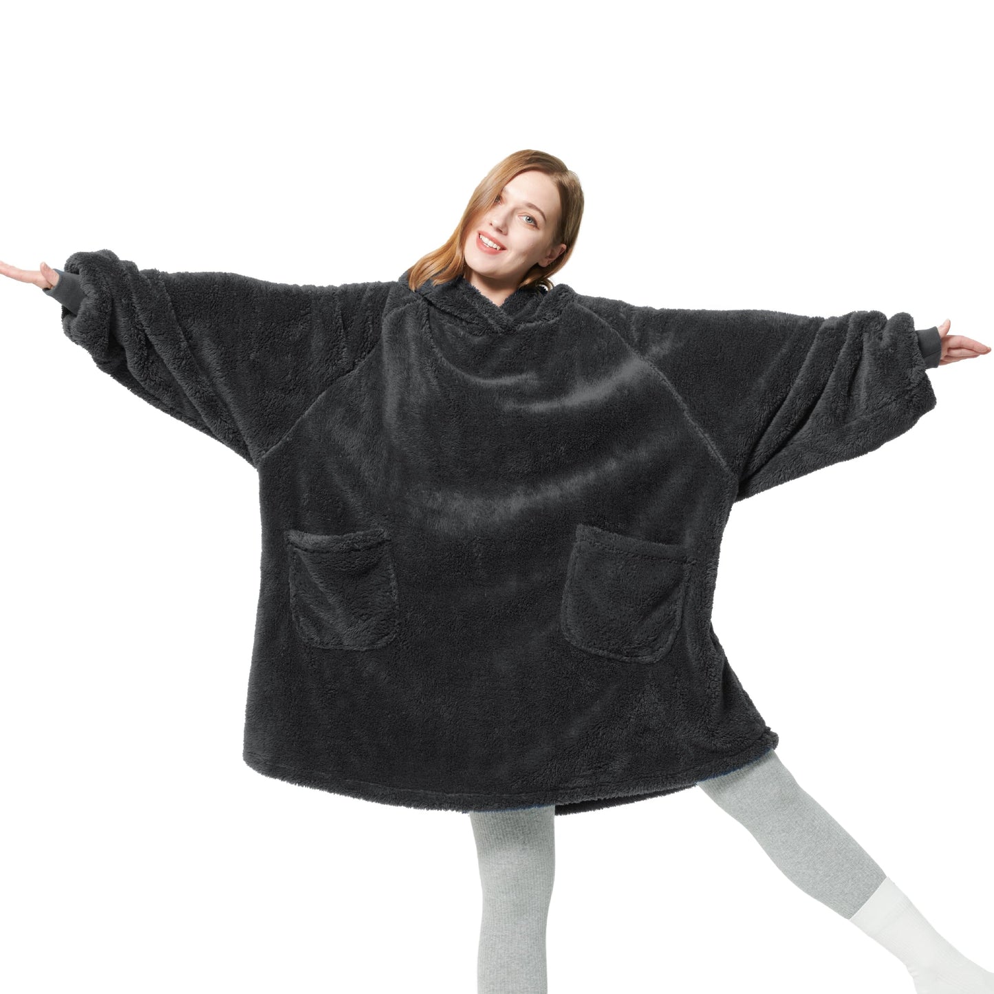 Kuschelhoodie, Large, Anthrazit