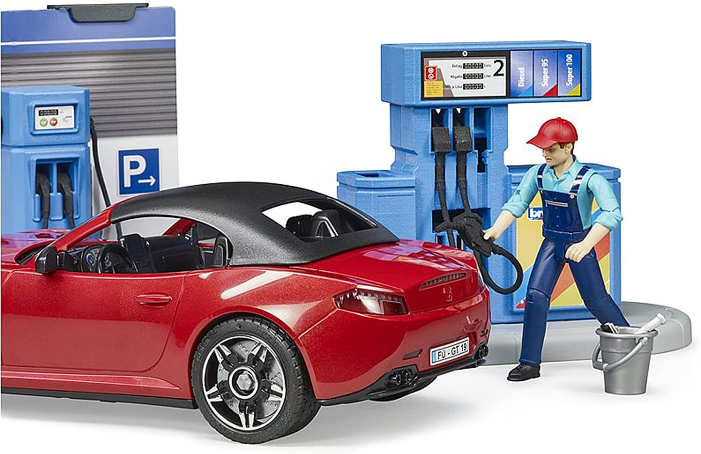 bworld Tankstelle mit Waschplatz, Spielfigur