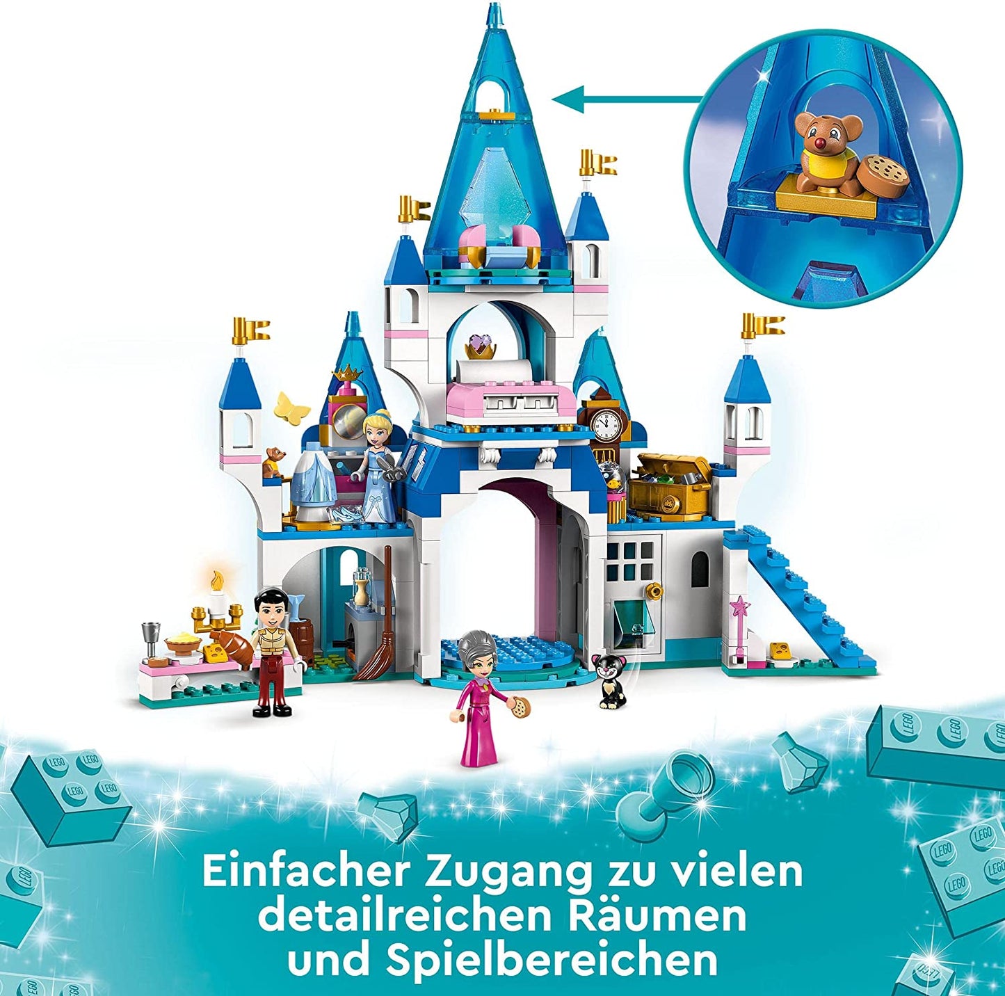 43206 Disney Princess Cinderellas Schloss, Konstruktionsspielzeug