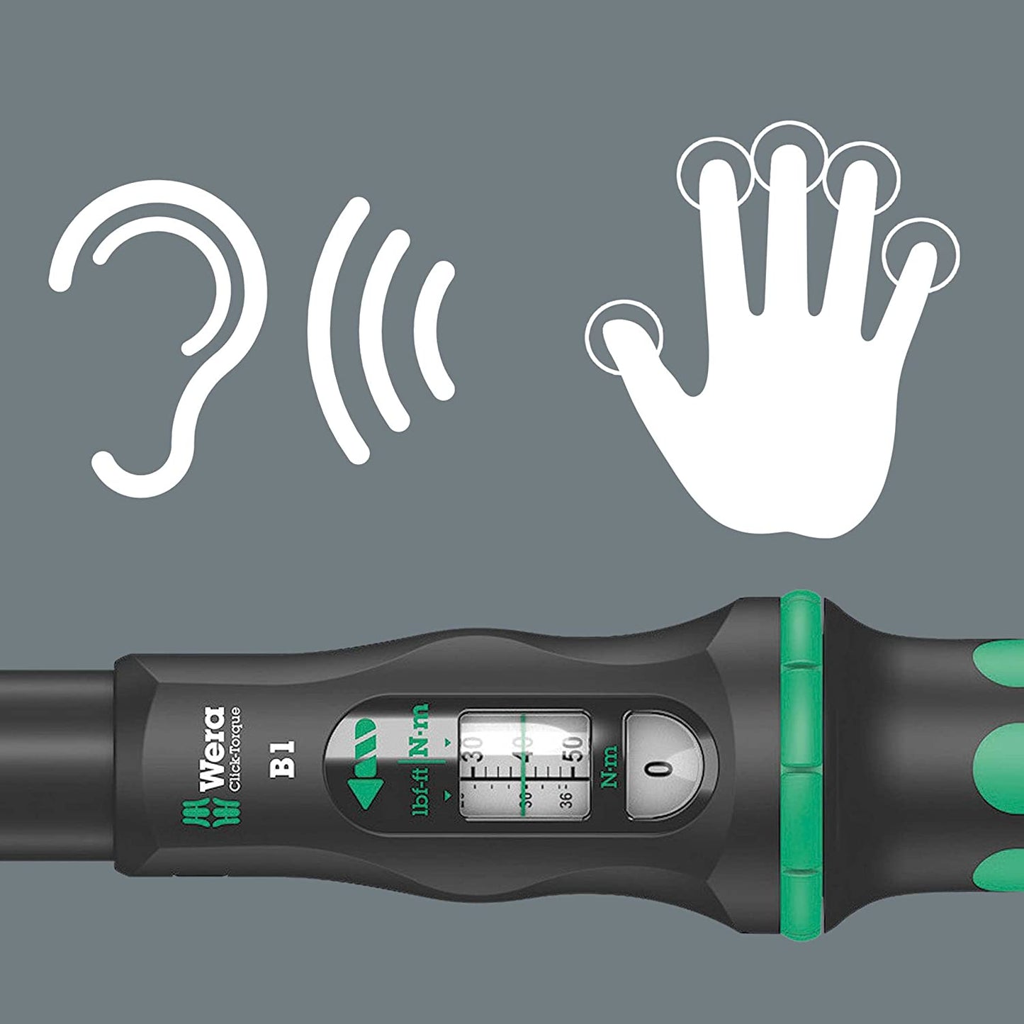 Drehmomentschlüssel mit Umschaltknarre Click-Torque B 1