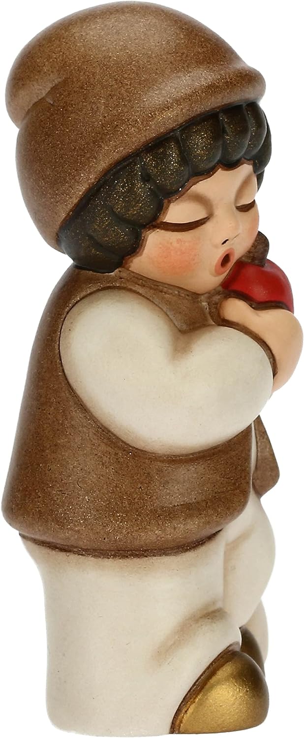 Krippenfigur Kind mit Apfel