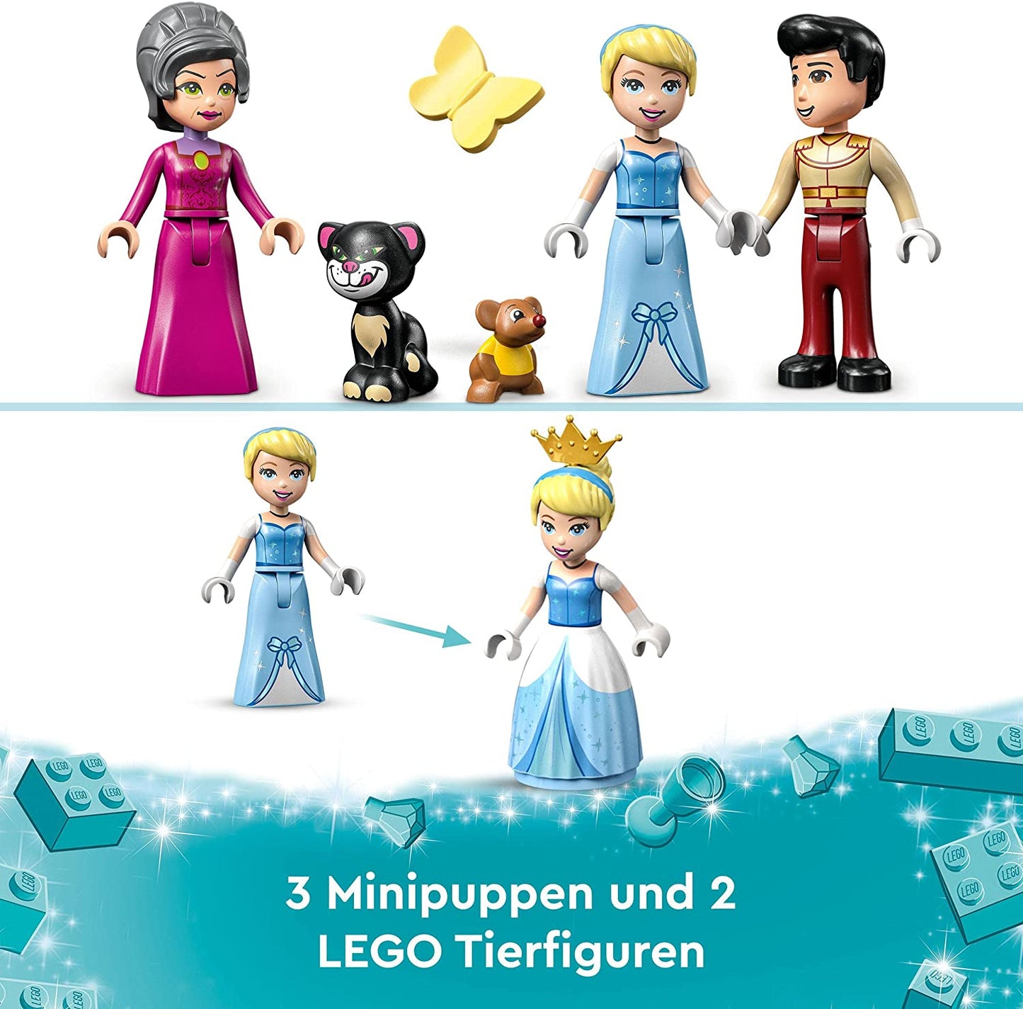 43206 Disney Princess Cinderellas Schloss, Konstruktionsspielzeug