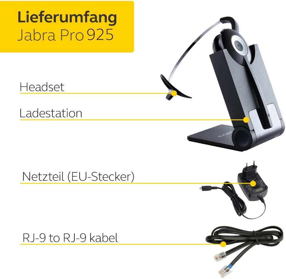 PRO 925 Mono, Headset, Schwarz Pro 925 DECT / Bluetooth Alle Plattformen