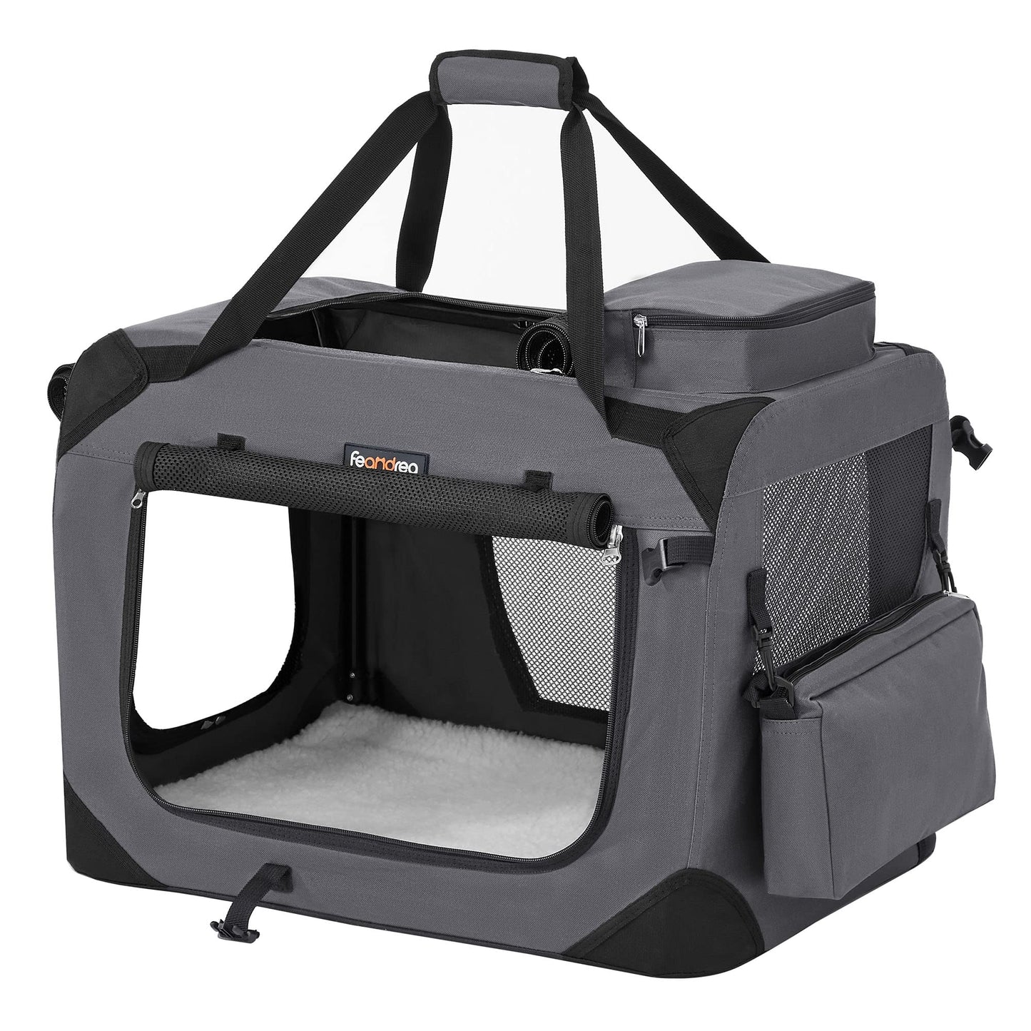 Hundebox, Grau, L 60 x B 42 x H 42 cm