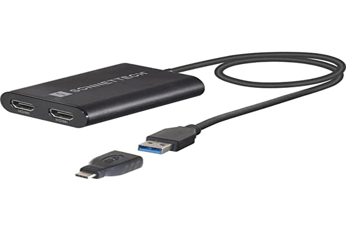 USB DisplayLink Adapter, USB-A Stecker > Dual 4K HDMI