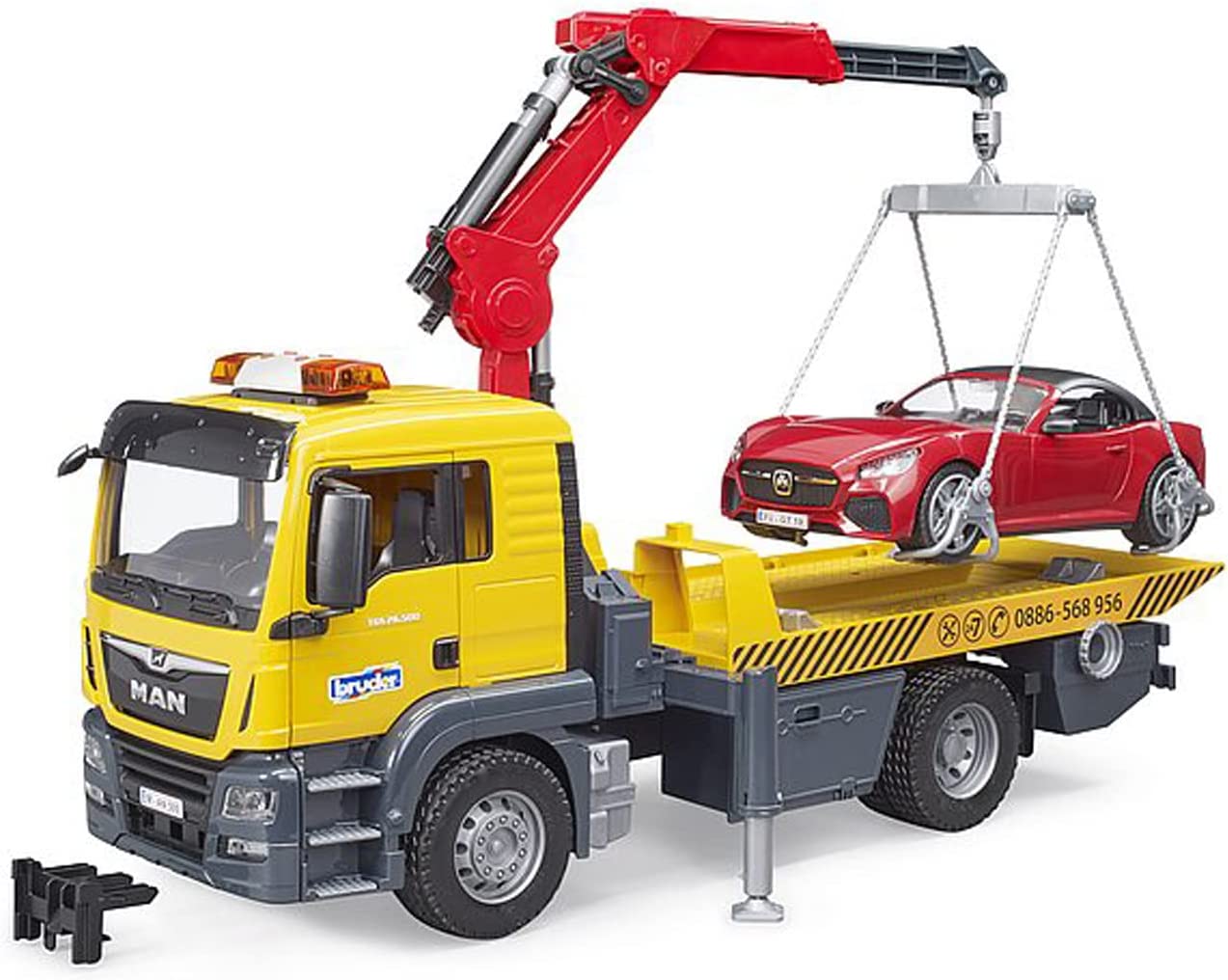 MAN TGS Abschlepp-LKW mit Roadster, Modellfahrzeug