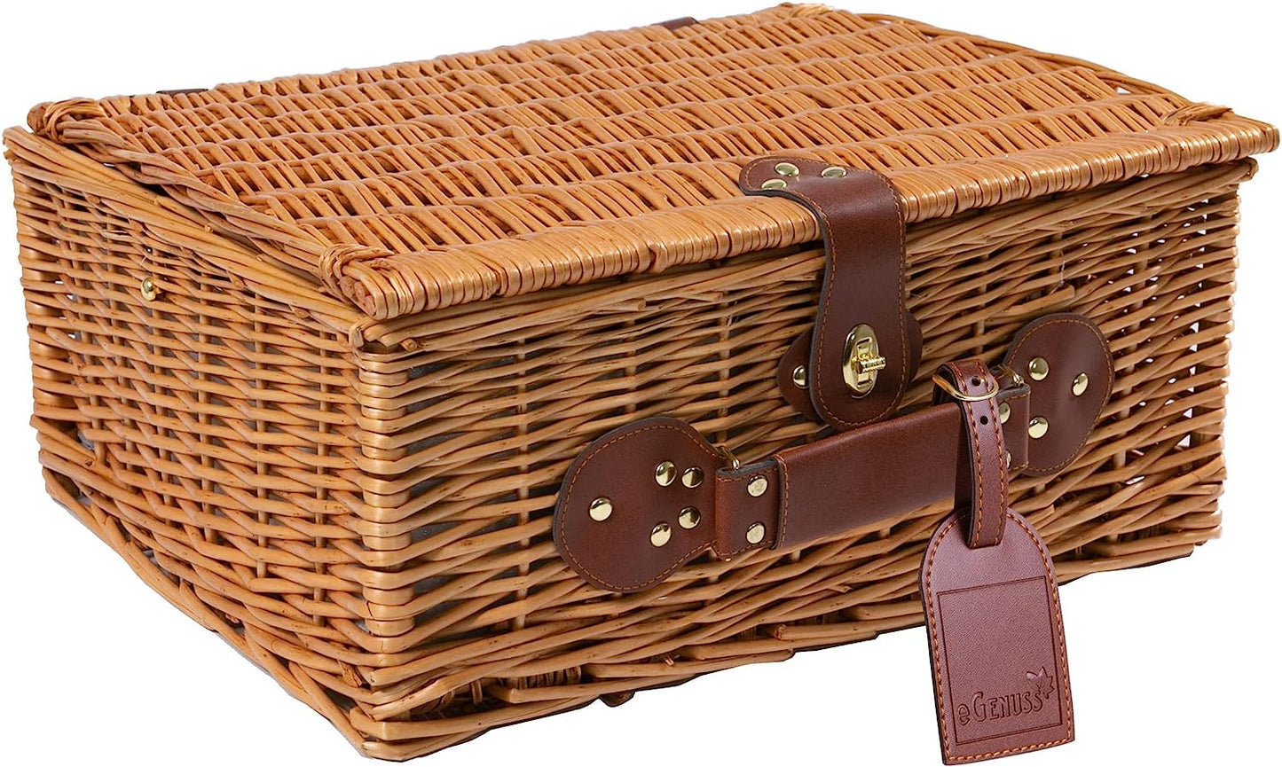Picknickkorb-Set, Grün, für 4 Personen