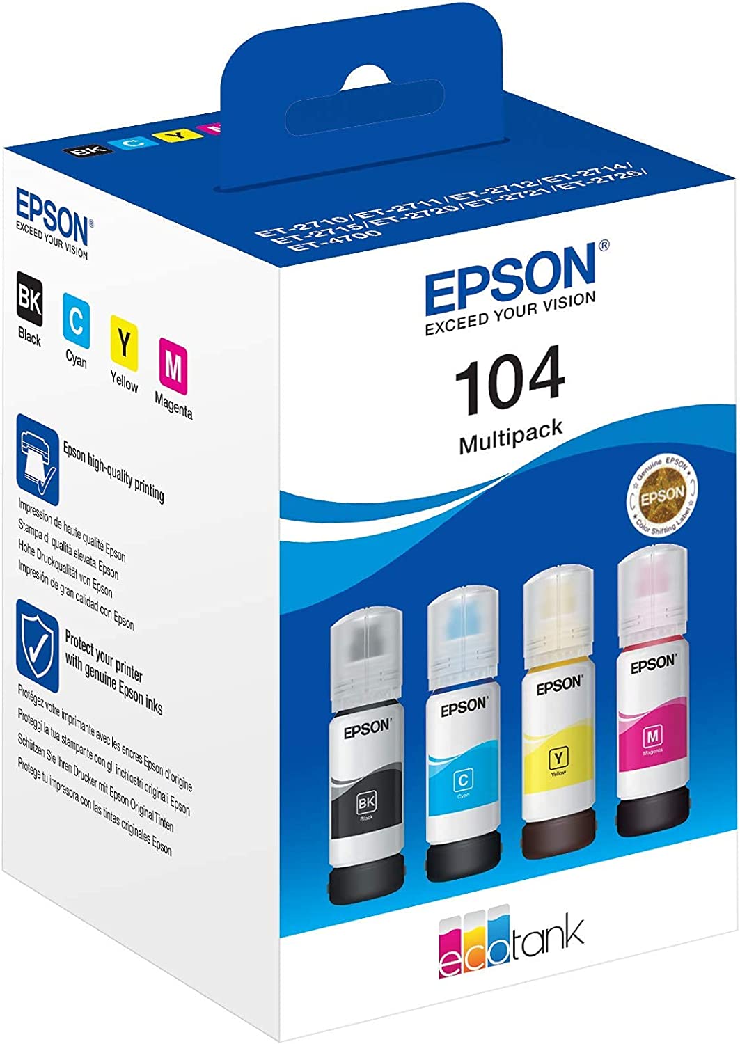 Multipack EcoTank 104 (C13T00P640), Tinte