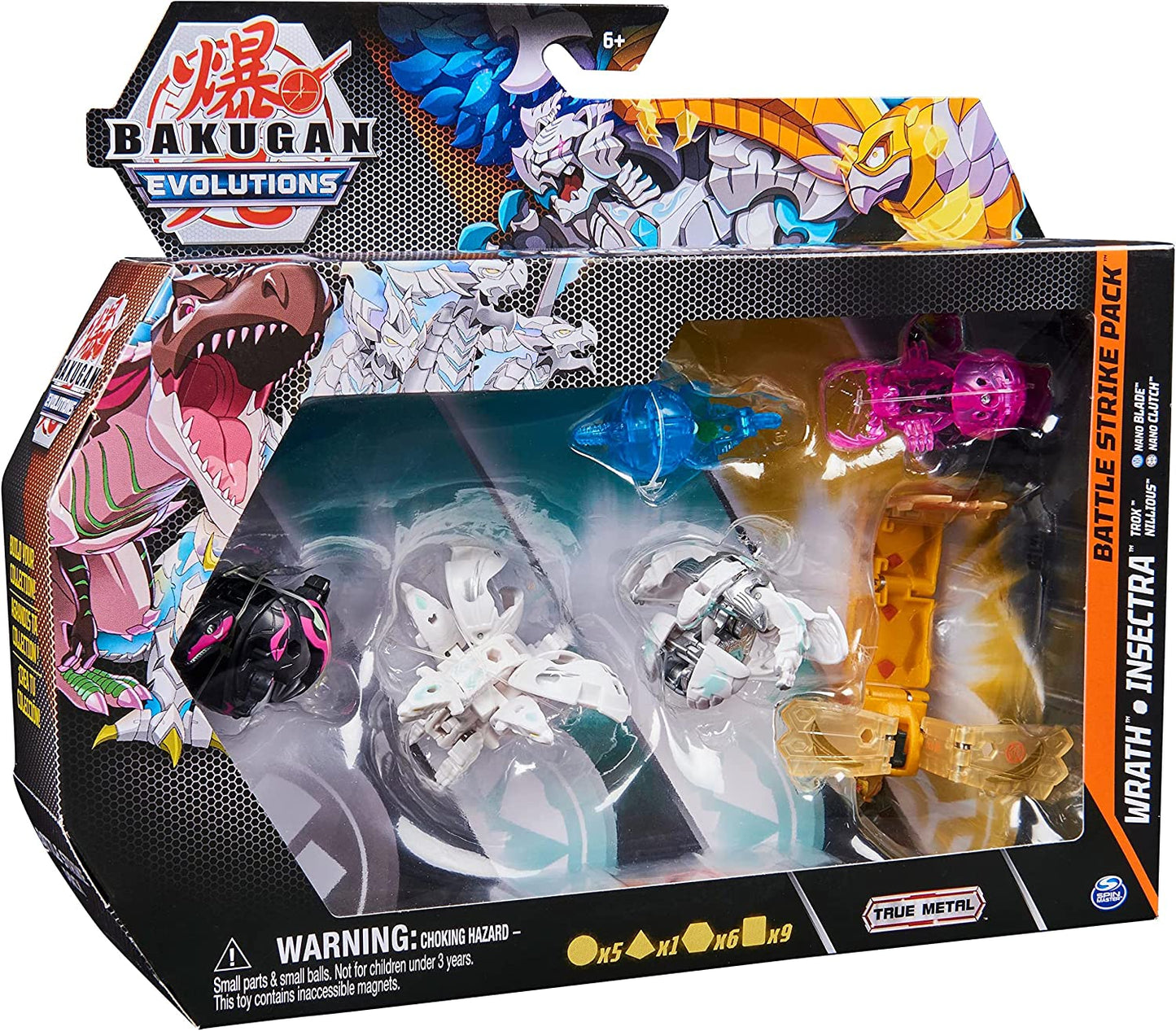 Bakugan Evolutions Battle Strike 6er-Pack, Geschicklichkeitsspiel, Mehrfarbig