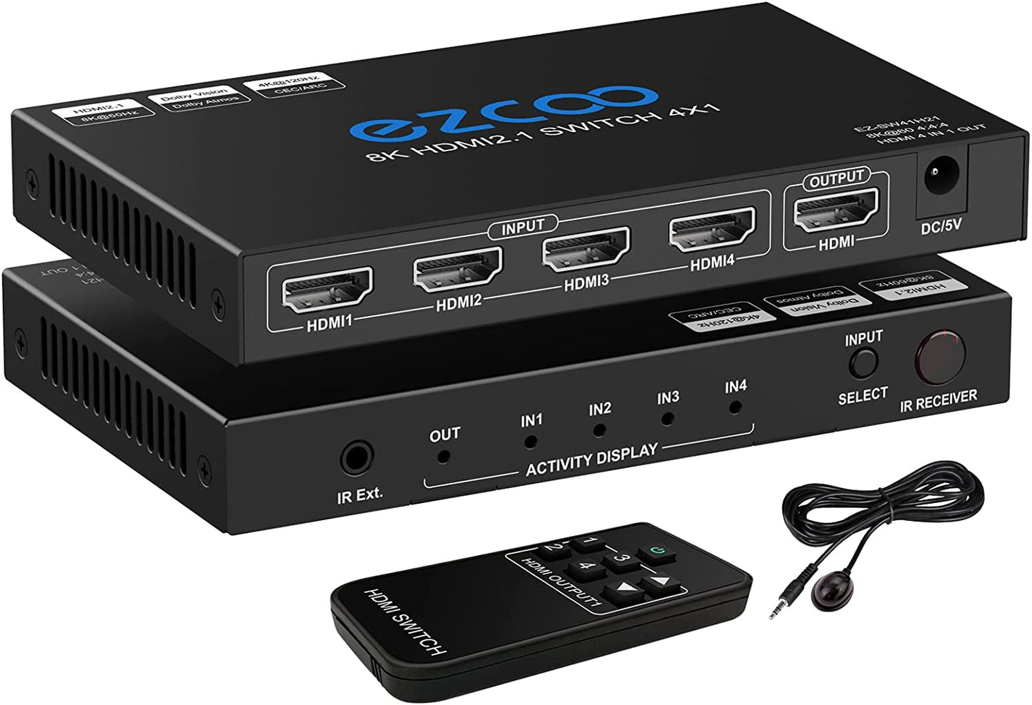 8K 60HZ 4K 120HZ HDMI 2.1 SWITCH 4X1, 8K 60HZ 4K 120HZ HDMI 2.1 SWITCH 4X1