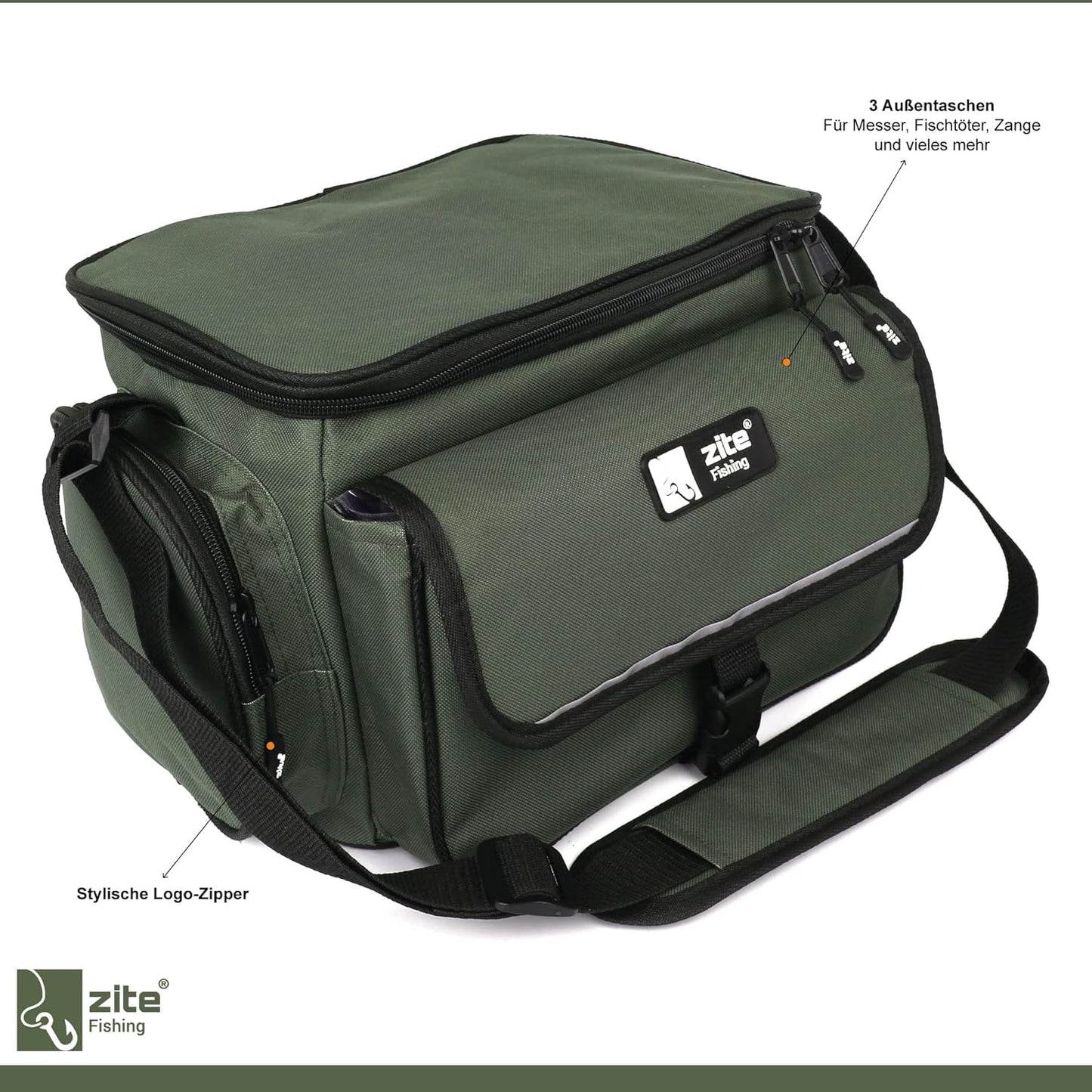 Fishing Angeltasche mit 4 Tackle-Boxen