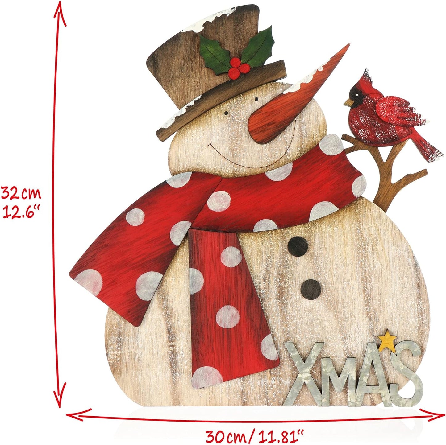 Schneemann Aufsteller, Schneemann - Rund