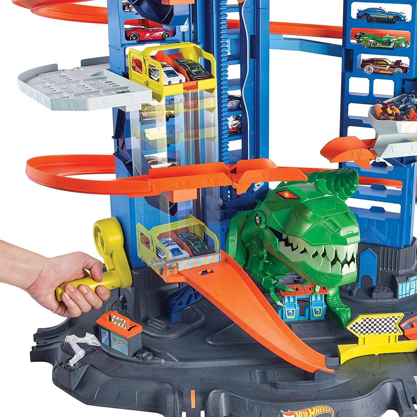 Megacity Parkgarage mit T-Rex-Angriff, Spielgebäude